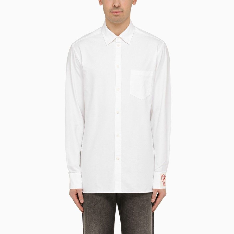 image of Golden Goose O1D2Blof0424 Shirt In White, Men's (Size Medium)