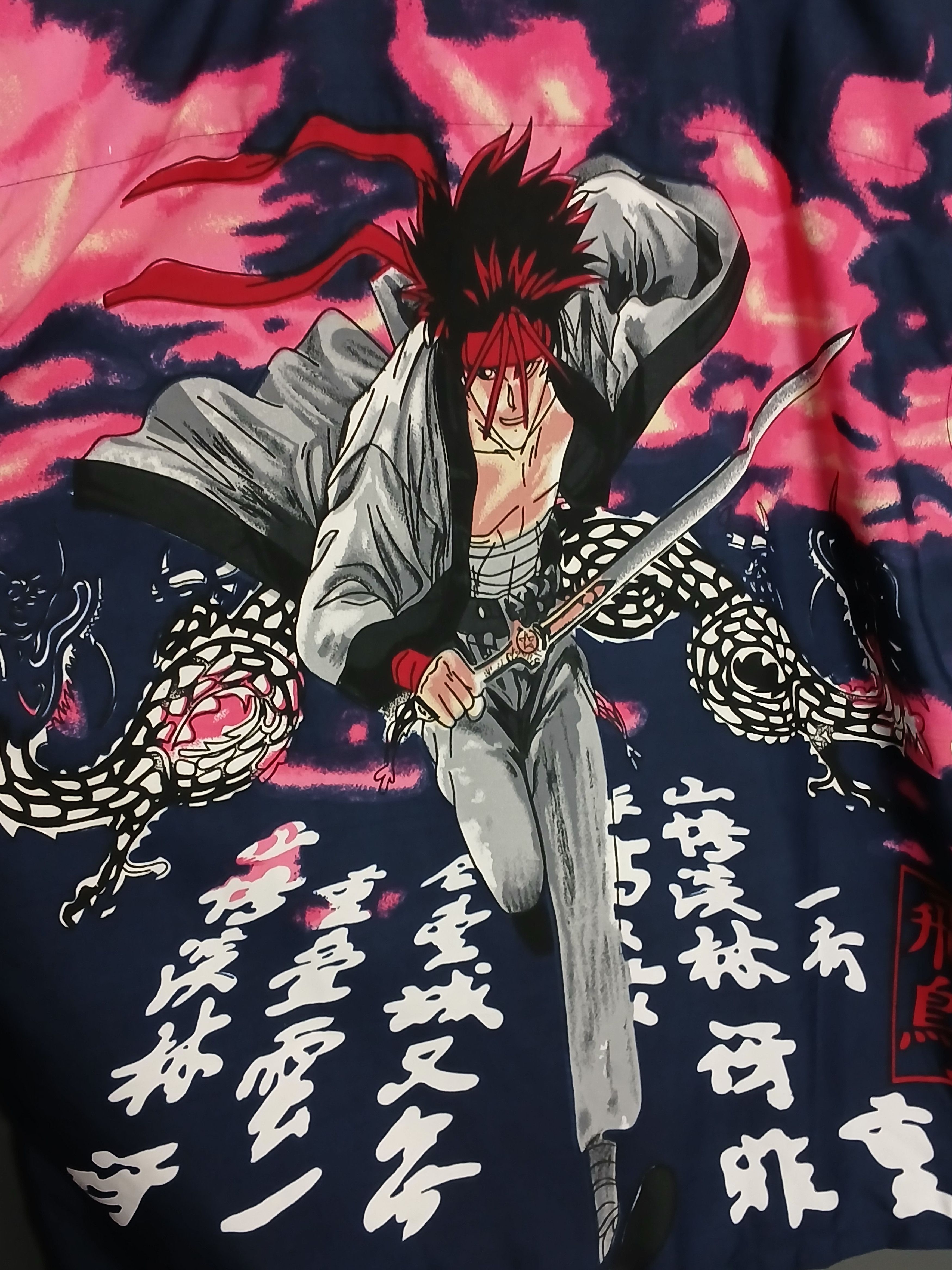 Japanese Brand Sukajan Warrior All Over Print Shirt Size US L / EU 52-54 / 3 - 4 Thumbnail