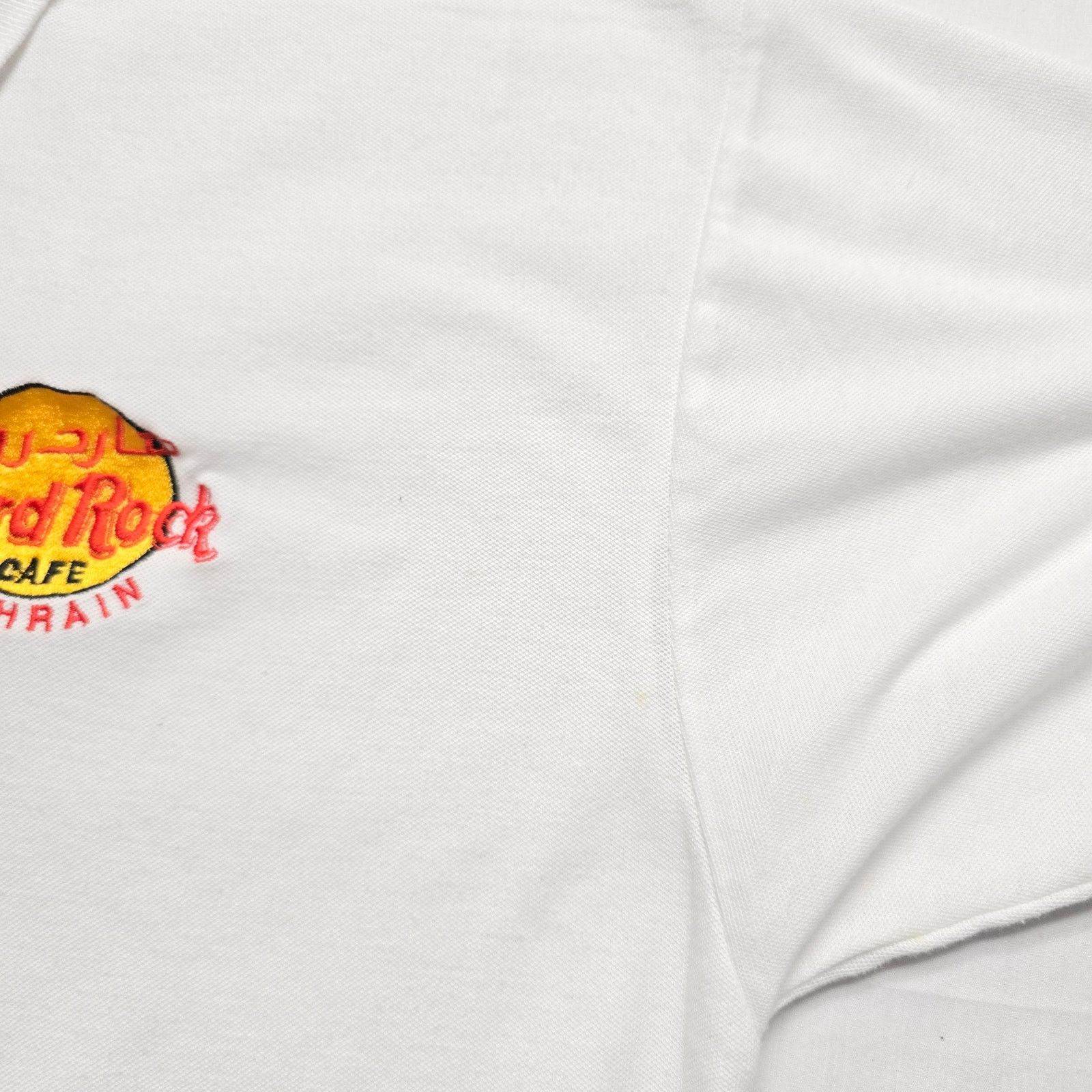 Vintage Hard Rock Cafe Polo Hoora Manama Bahrain White XL Shirt Size US XL / EU 56 / 4 - 5 Thumbnail