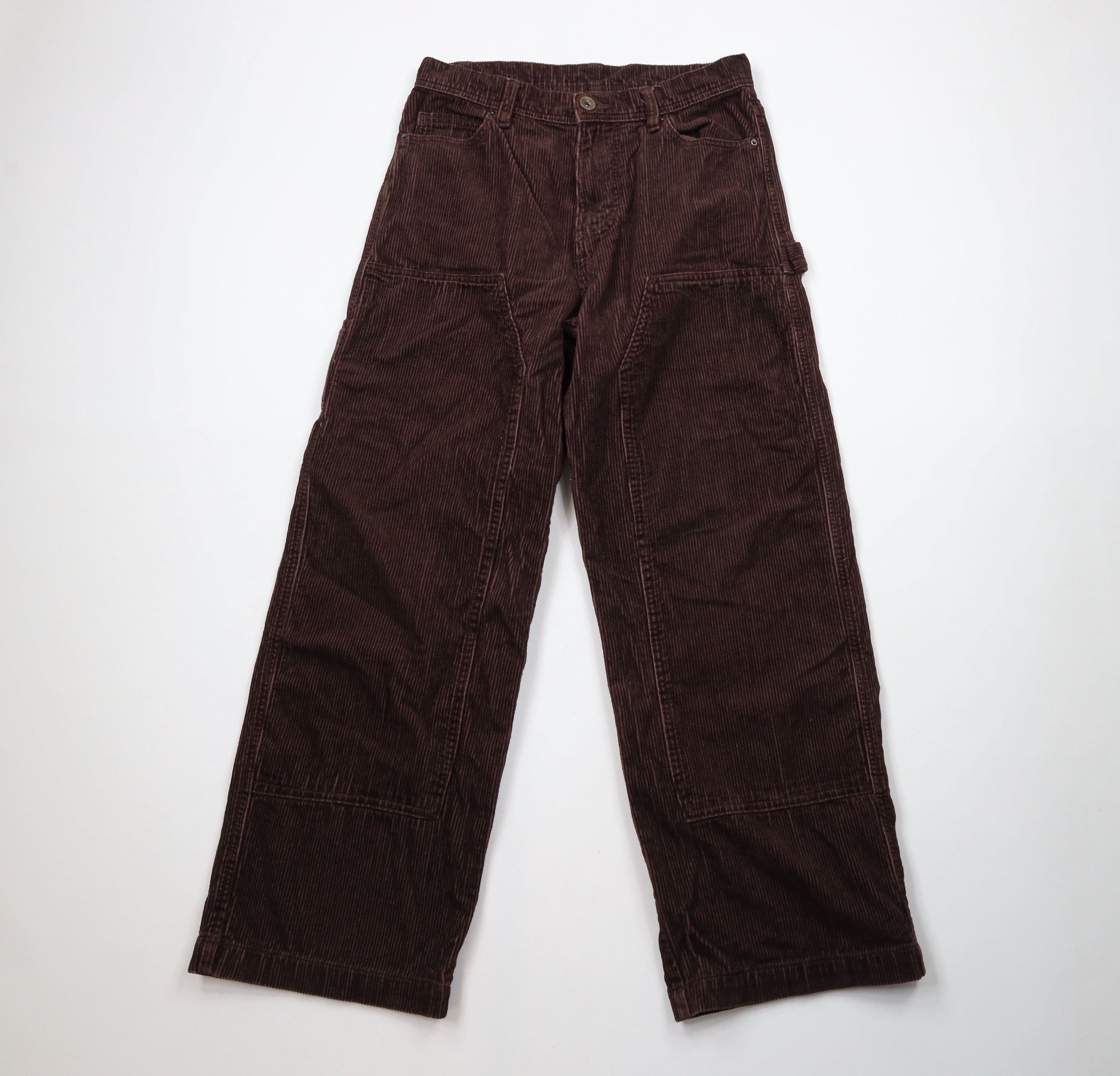 Vintage 90s Y2K Streetwear Wide Leg Knee Corduroy Pants