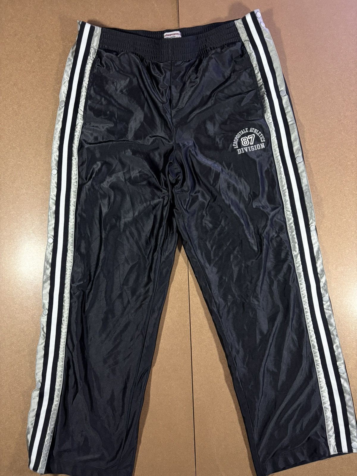 Aeropostale Y2K Aéropostale Snap Track Pants Tear Away Black Size L Size US 36 / EU 52 - 1 Thumbnail