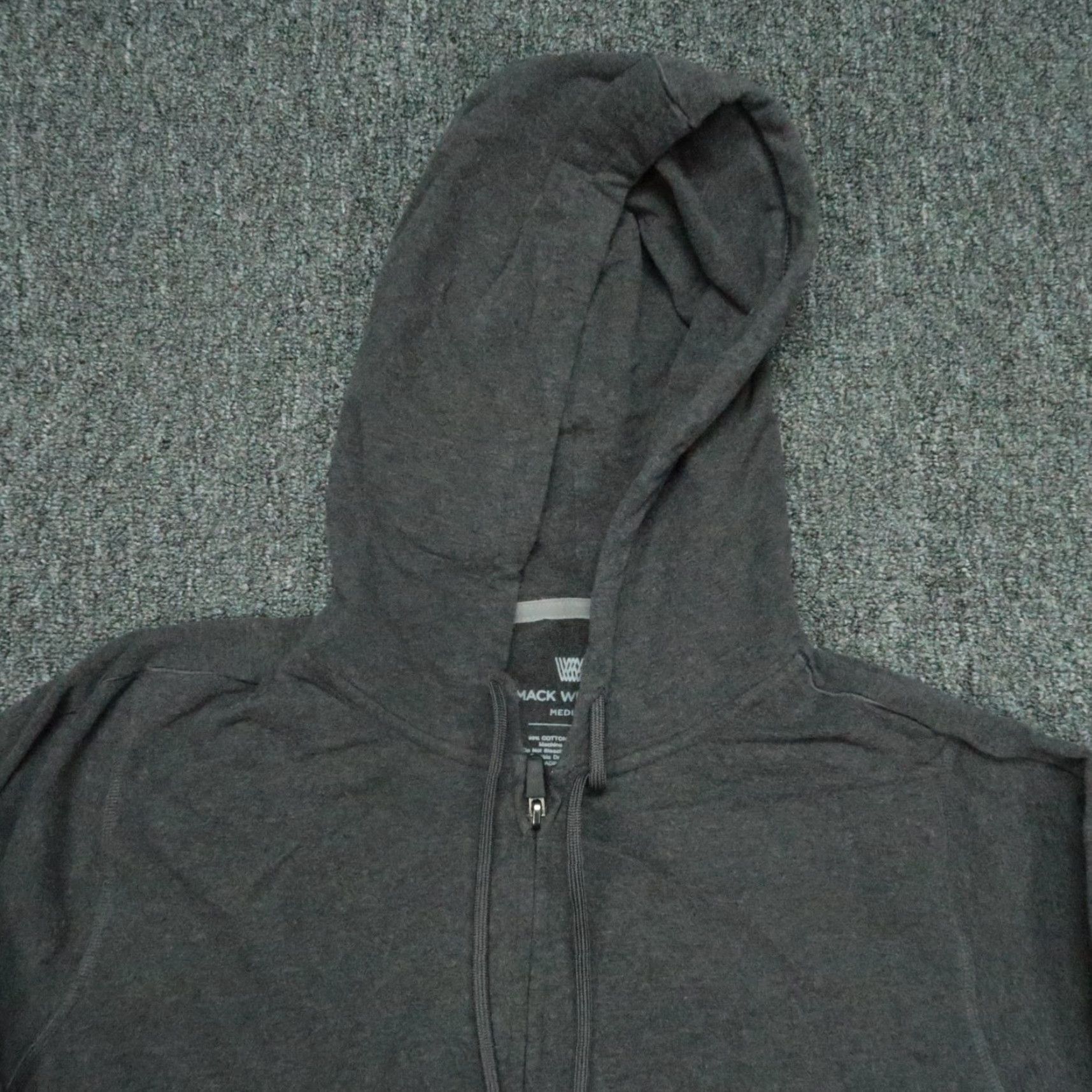 Vintage Mack Weldon Hoodie Men M Gray Full Zip Hooded Pockets Athletic Shirt Sweatshirt Men’s Size US M / EU 48-50 / 2 - 2 Thumbnail