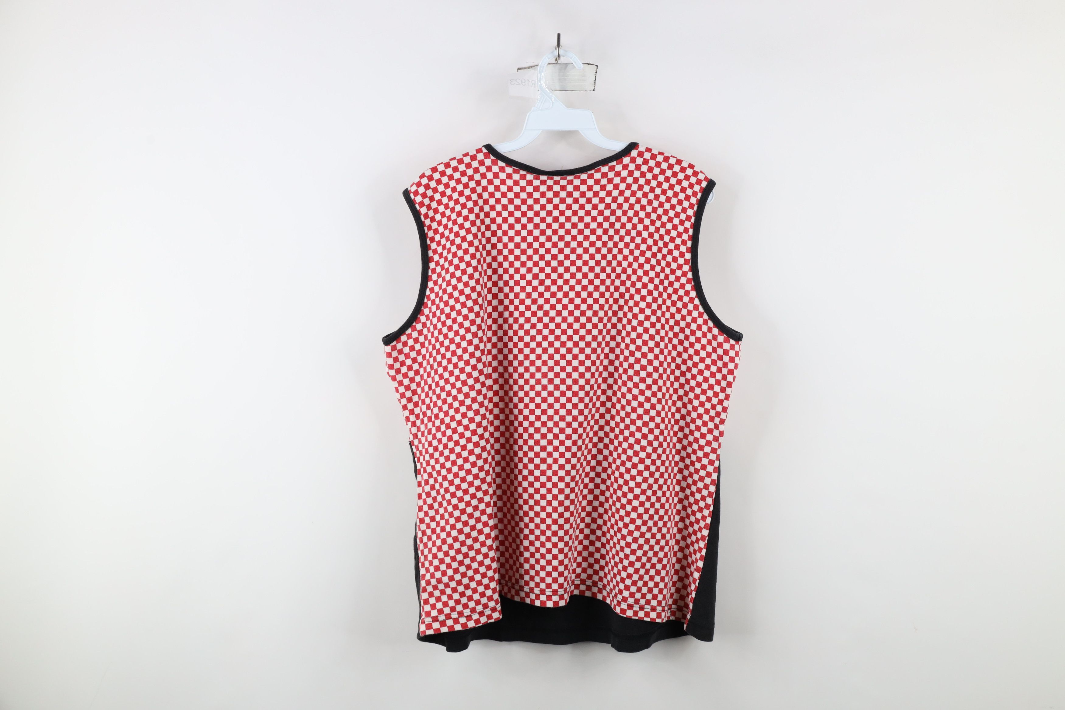 Vintage Vintage 90s Y2K NASCAR Checkered Sleeveless T-Shirt Cotton Size XXL / US 16-18 / IT 52-54 - 7 Thumbnail