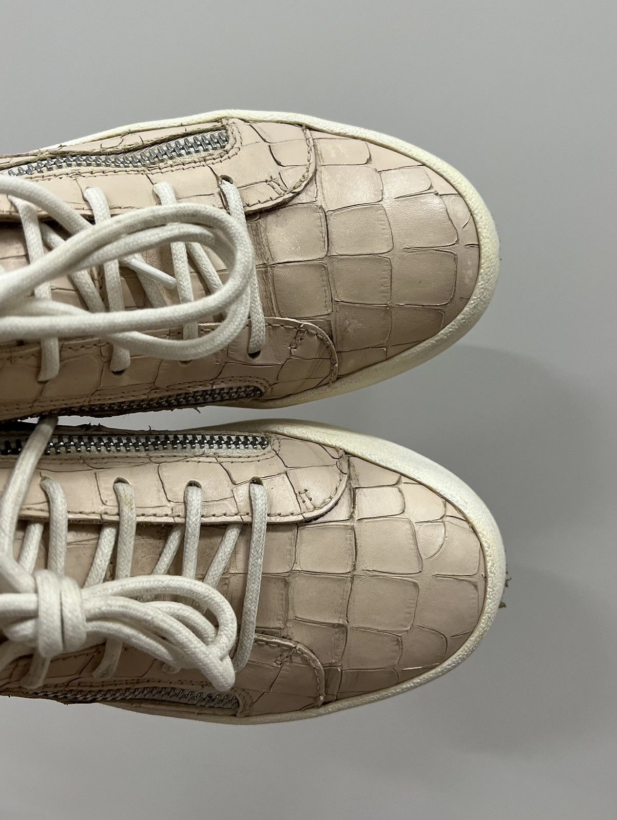 Giuseppe Zanotti Giuseppe Zanotti Leather Python High Top Sneakers Size US 9.5 / IT 39.5 - 6 Thumbnail