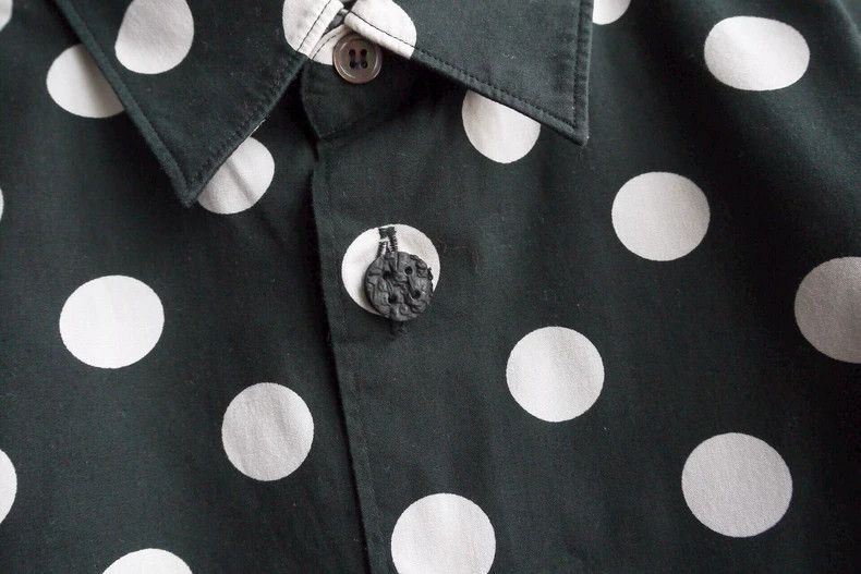 Comme des Garcons Comme Des Garcons Black polka-dot shirt Size XS / US 0-2 / IT 36-38 - 2 Thumbnail