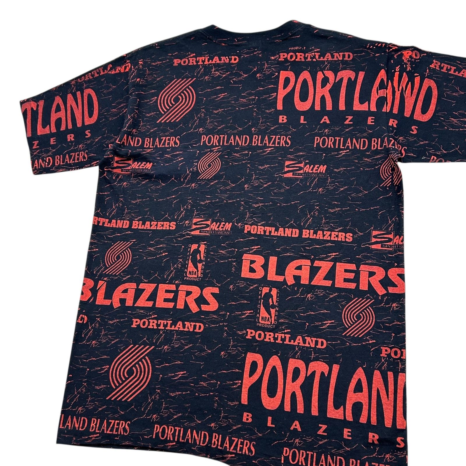 NBA VTG 90s PORTLAND TRAIL BLAZERS SALEM SPORTSWEAR AOP T-SHIRT Size US L / EU 52-54 / 3 - 4 Thumbnail