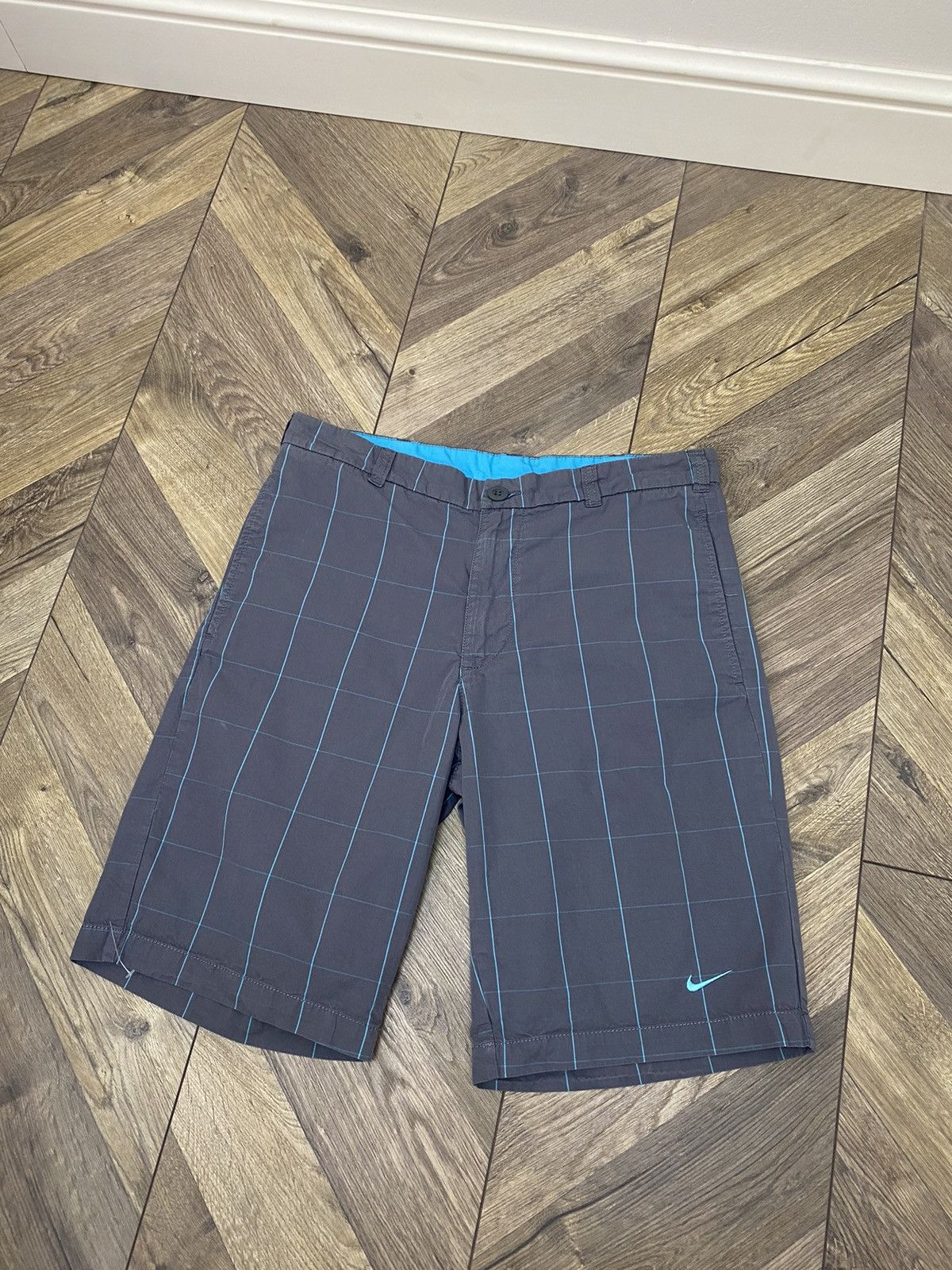 Nike × Vintage Vintage Nike y2k checkered chino shorts swoosh logo Size US 32 / EU 48 - 5 Thumbnail