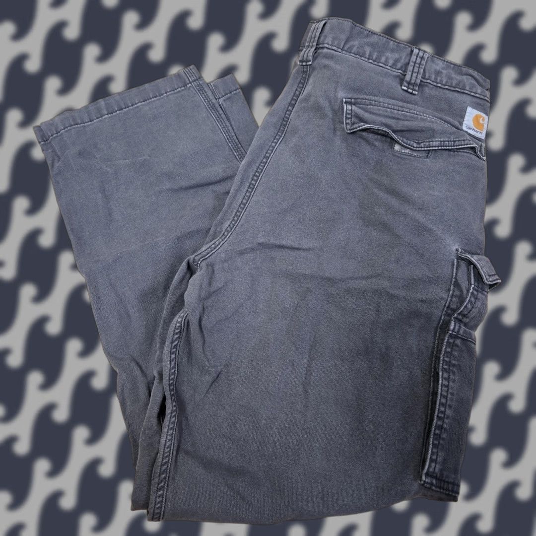 Carhartt Carhartt Pants Mens 40x32 Gray Relaxed Fit Cargo Work Utility Pockets Stretch Size US 40 / EU 56 - 1 Thumbnail