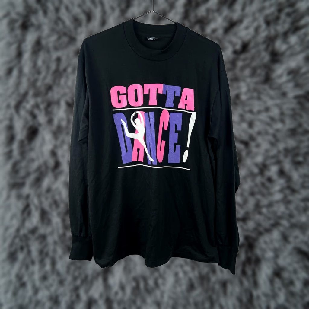 Fruit Of The Loom VINTAGE Gotta Dance! Long Sleeve Shirt Mens L Black 90s Fruit of the Loom USA Ballet Tee Size US L / EU 52-54 / 3 - 1 Thumbnail