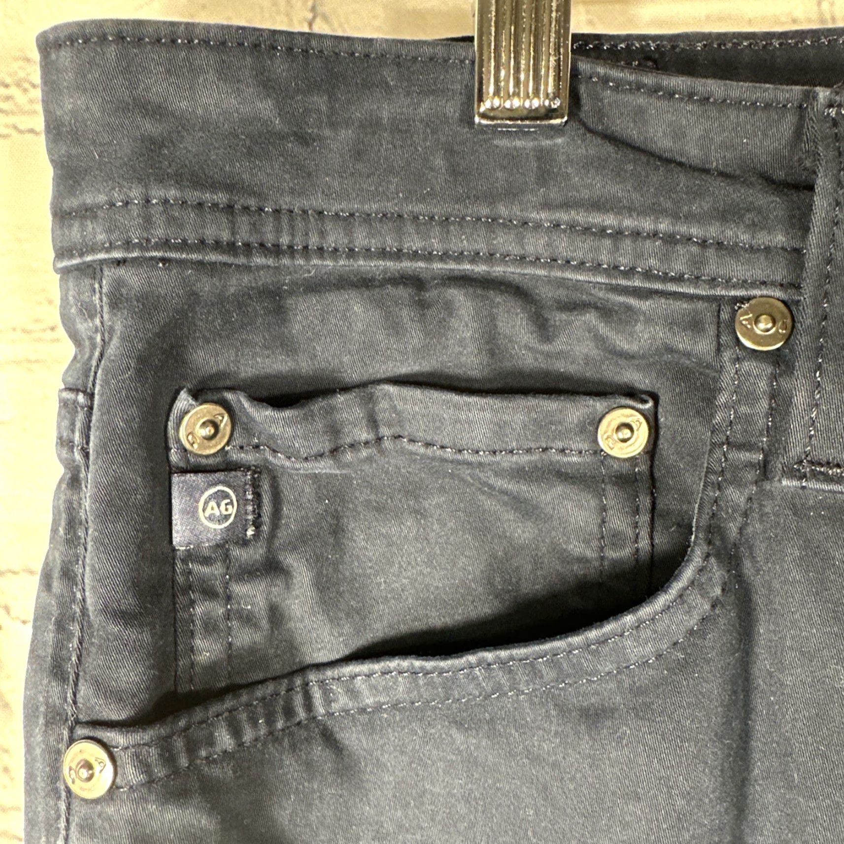Vintage AG Adriano Goldschmied The Everett Slim Straight Jeans 36 Navy Blue Cotton Denim 34 Inseam Men Regular Zip Size US 36 / EU 52 - 3 Thumbnail