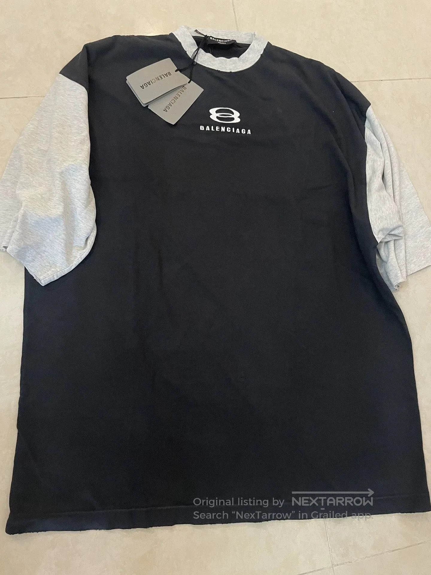 Balenciaga Black and Gray Short Sleeve T. Size US M / EU 48-50 / 2 - 1 Thumbnail