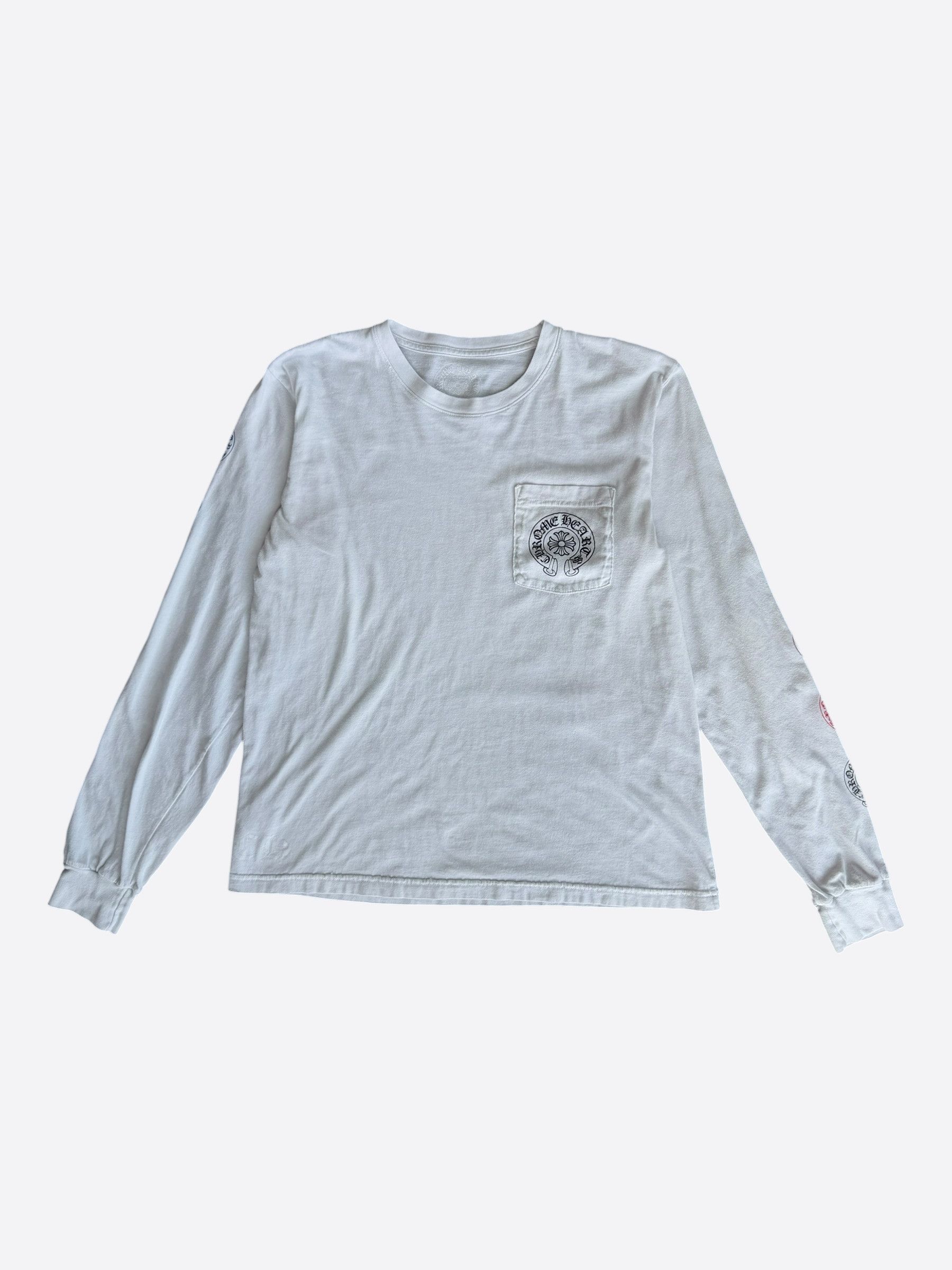 Chrome Hearts White & Multicolor Horseshoe Logo Longsleeve T-Shirt Size US M / EU 48-50 / 2 - 2 Thumbnail