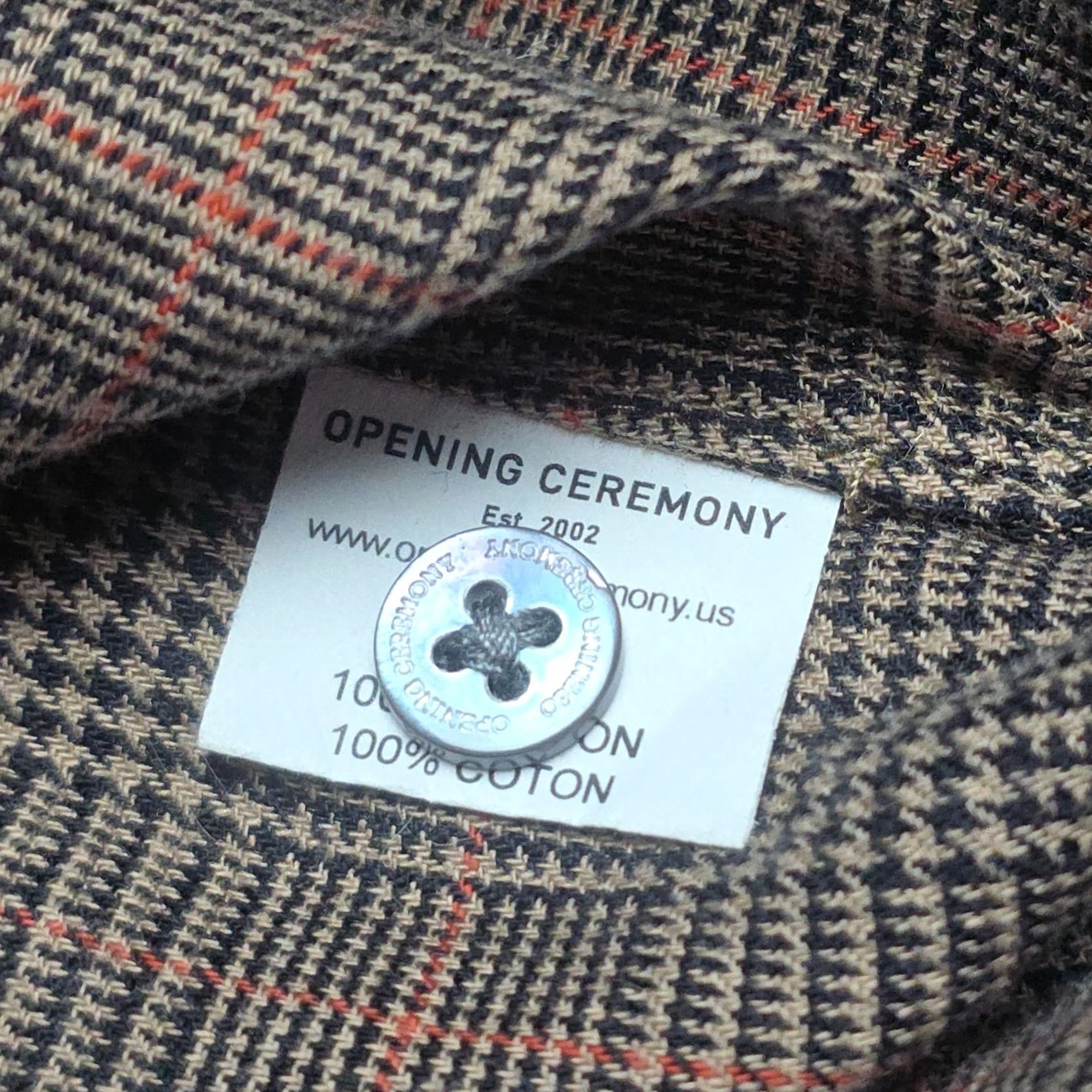 Opening Ceremony Opening Ceremony Shirt Flannel Button Up Men's Large Plaid Cotton Metal Buttons Size US L / EU 52-54 / 3 - 6 Thumbnail
