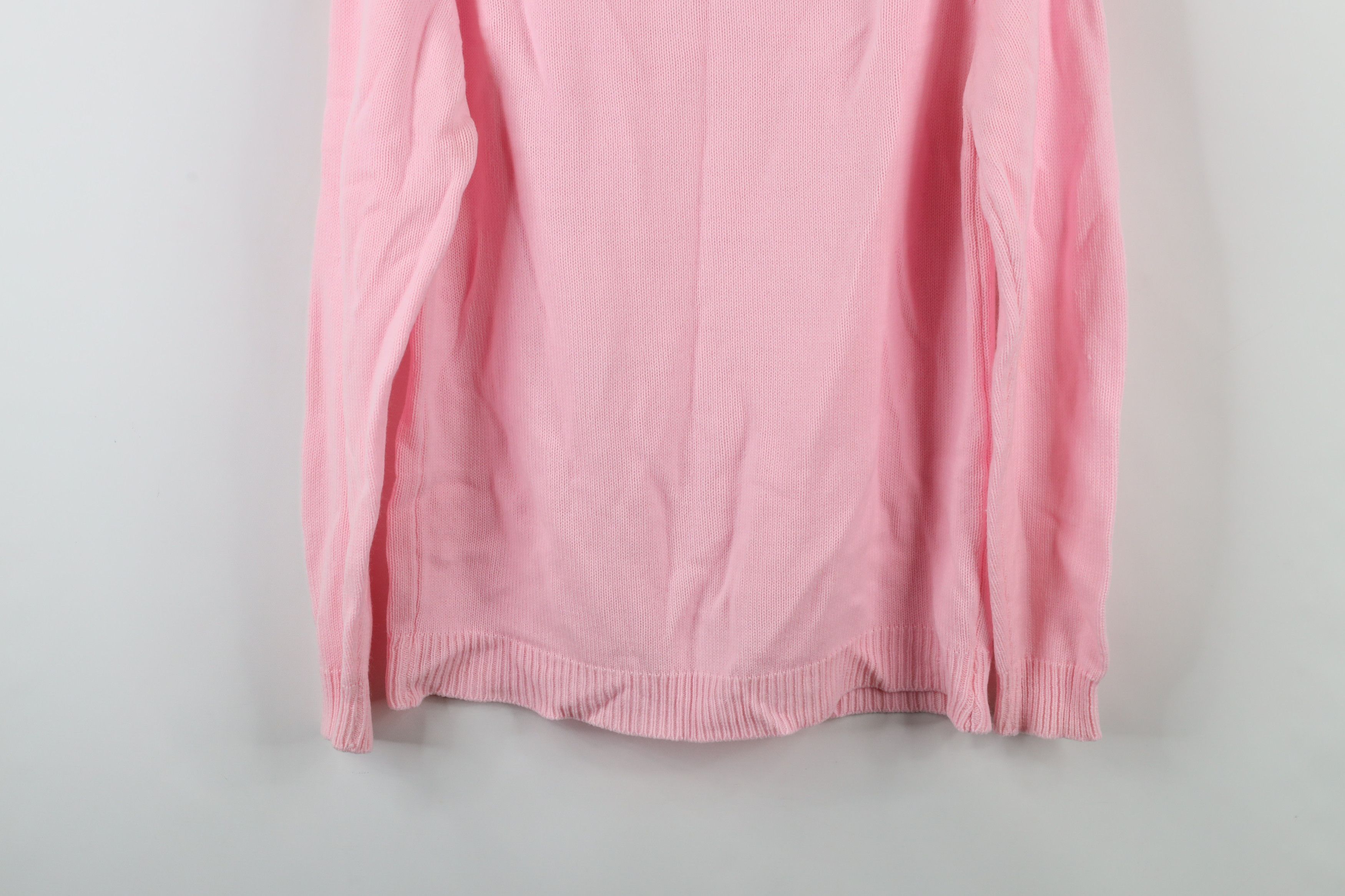 Vintage Vintage 70s Streetwear Ribbed Knit Back Zip Sweater Pink Size S / US 4 / IT 40 - 14 Thumbnail
