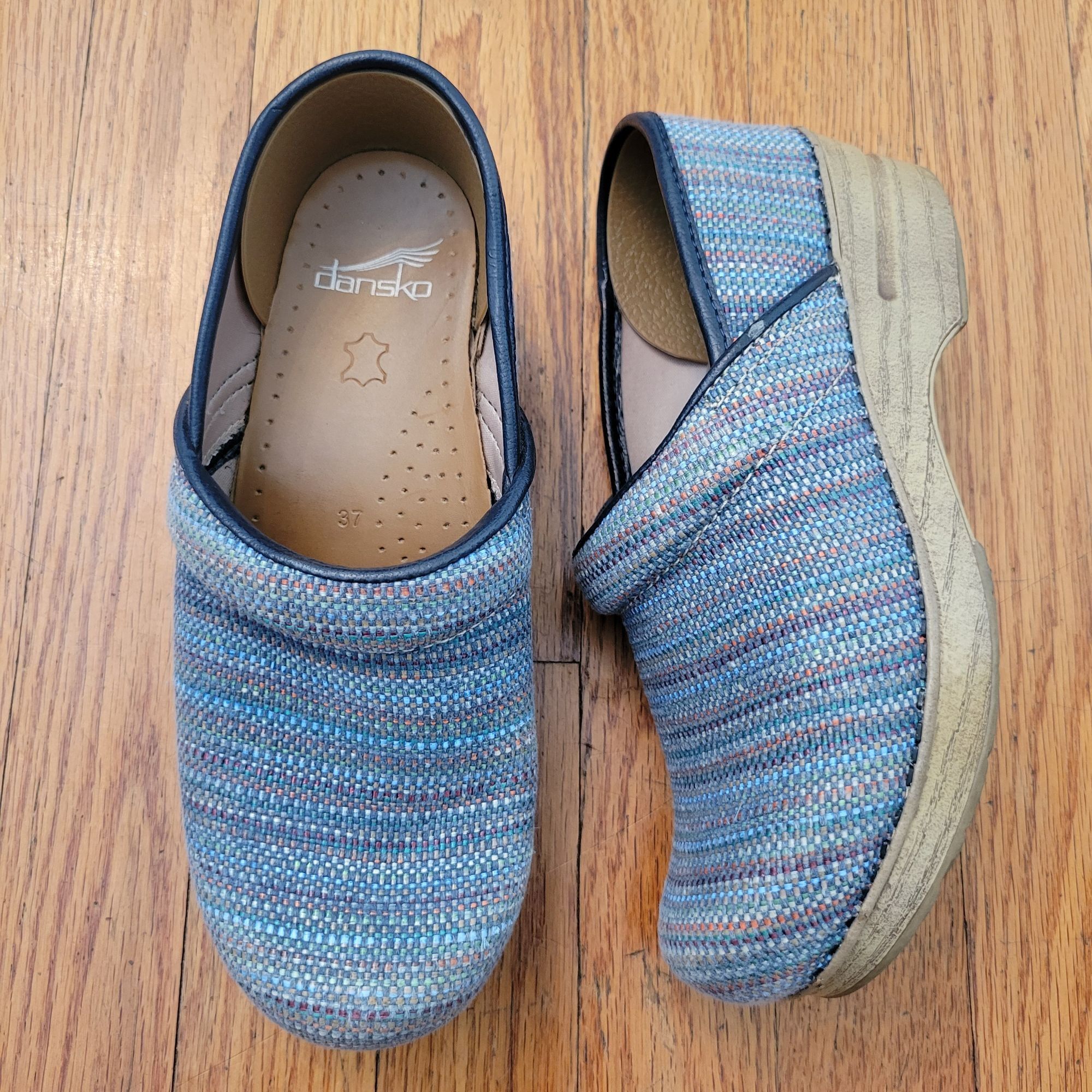 Dansko Dansko 37 Multicolor Fabric Clogs Canvas 6 6.5 Comfort Nurse Size US 6.5 / IT 36.5 - 1 Thumbnail