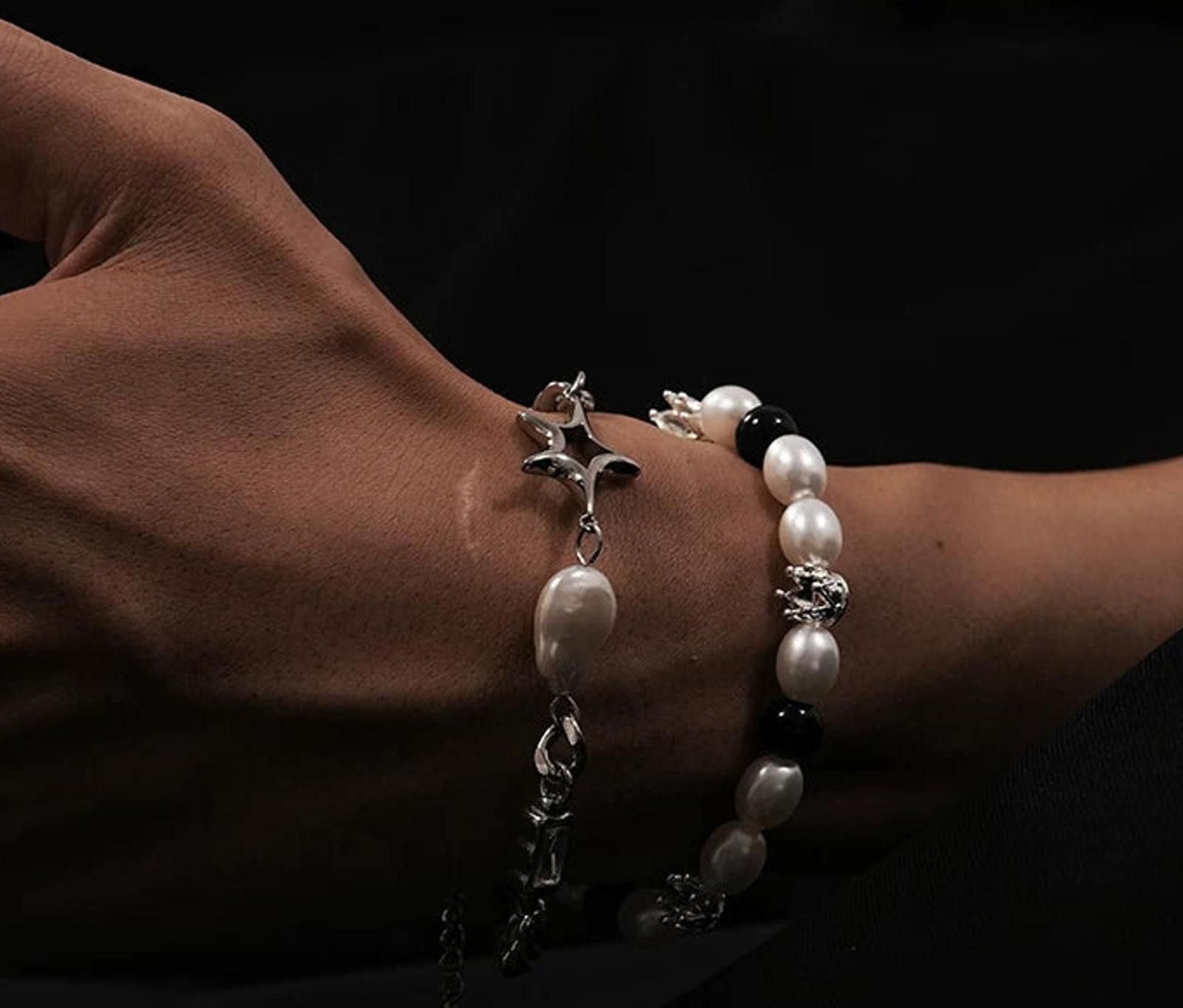 Jewelry Star & Pearl Layered Chain Bracelet | Sparkle Statement Size ONE SIZE - 10 Thumbnail