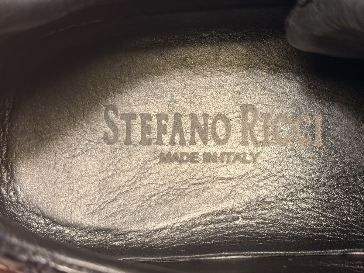 Stefano Ricci Stefano Ricci Python Toe Cap Pebbled Leather Low-Top Sneaker Size US 8 / EU 41 - 4 Thumbnail
