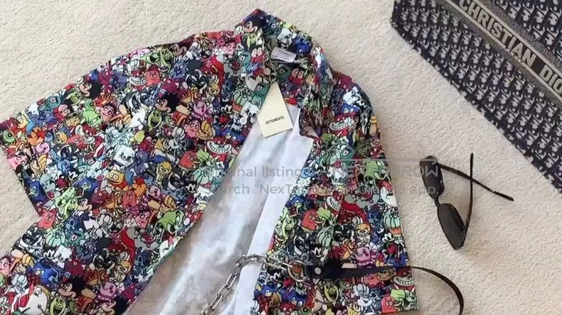 Vetements Vetements Loose Printed Cotton Shirt Size L / US 10 / IT 46 - 1 Thumbnail