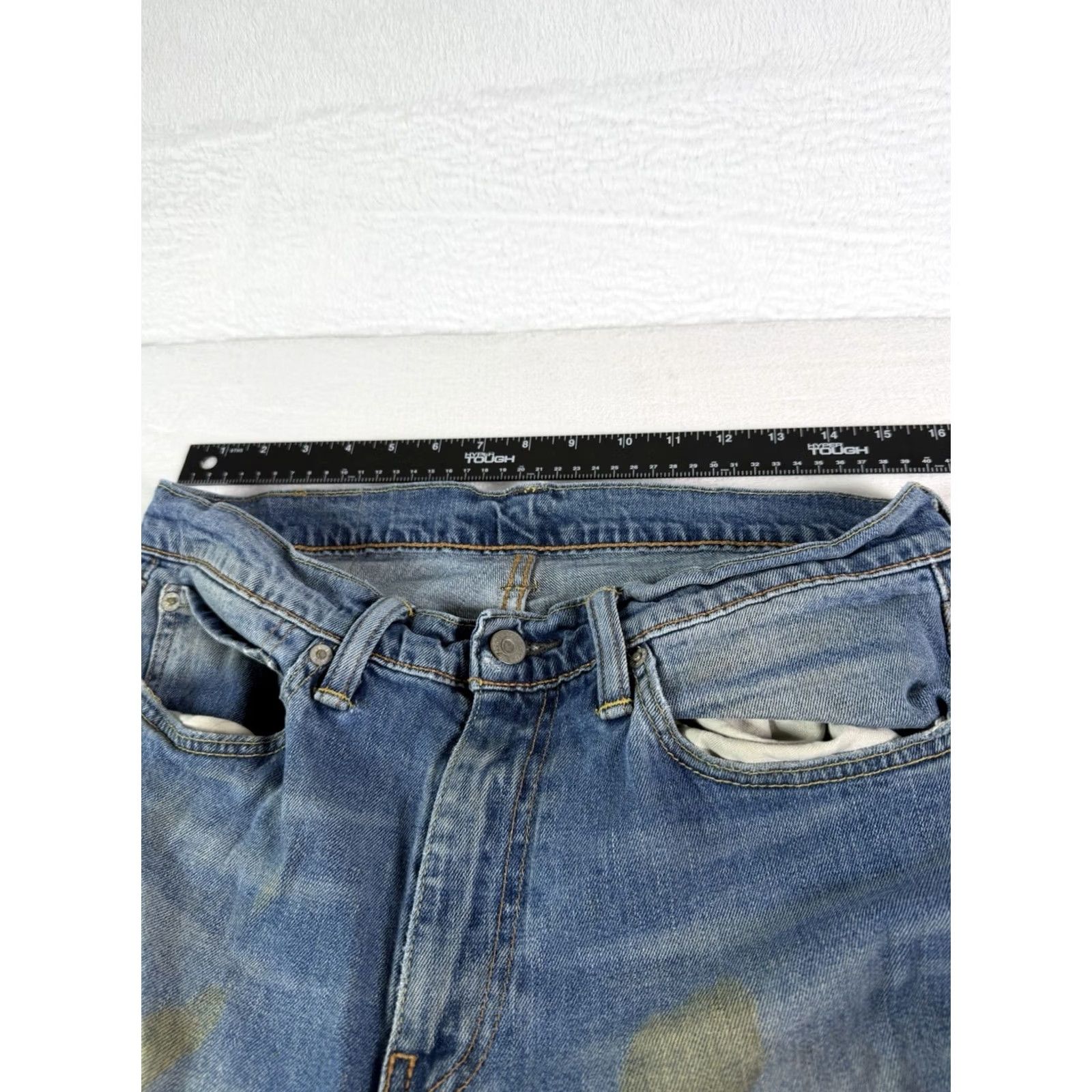 Levi's VINTAGE Levi’s 511 Jeans Men 34x32 Stretch Denim Distressed 5-Pocket City 90s Mens Size US 34 / EU 50 - 5 Thumbnail