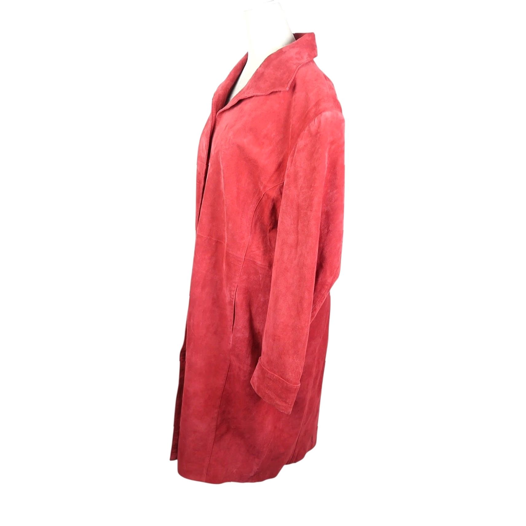 Vintage VINTAGE Terry Lewis Red Suede Leather Mid-Length Jacket Womens L Size L / US 10 / IT 46 - 3 Thumbnail