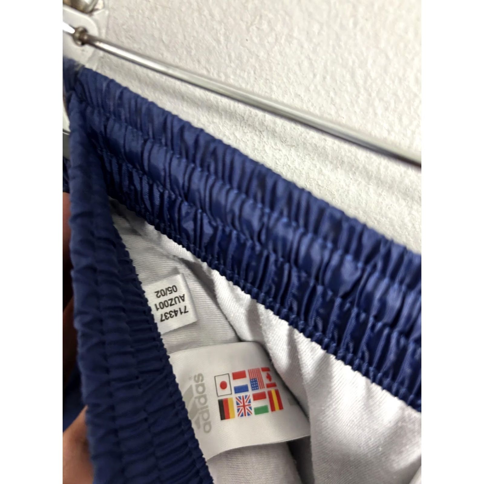 Adidas Adidas Track Pants Mens M Navy Blue 3-Stripes Lightweight Cotton Lined Size US 31 - 4 Thumbnail