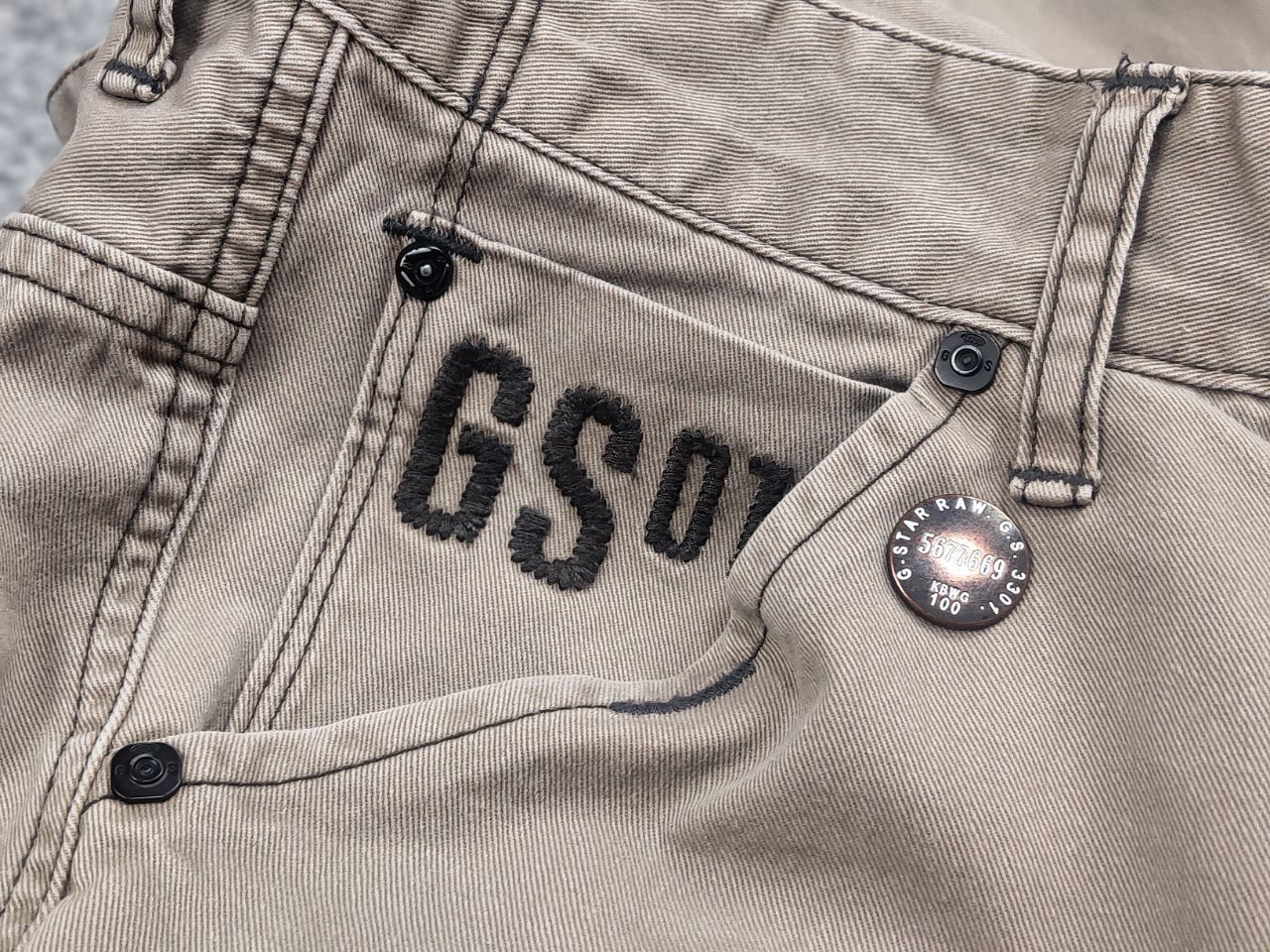 G-Star Vintage g-star raw 3d tapered coj Dark Canvas Cargo Pants Size US 31 - 19 Thumbnail