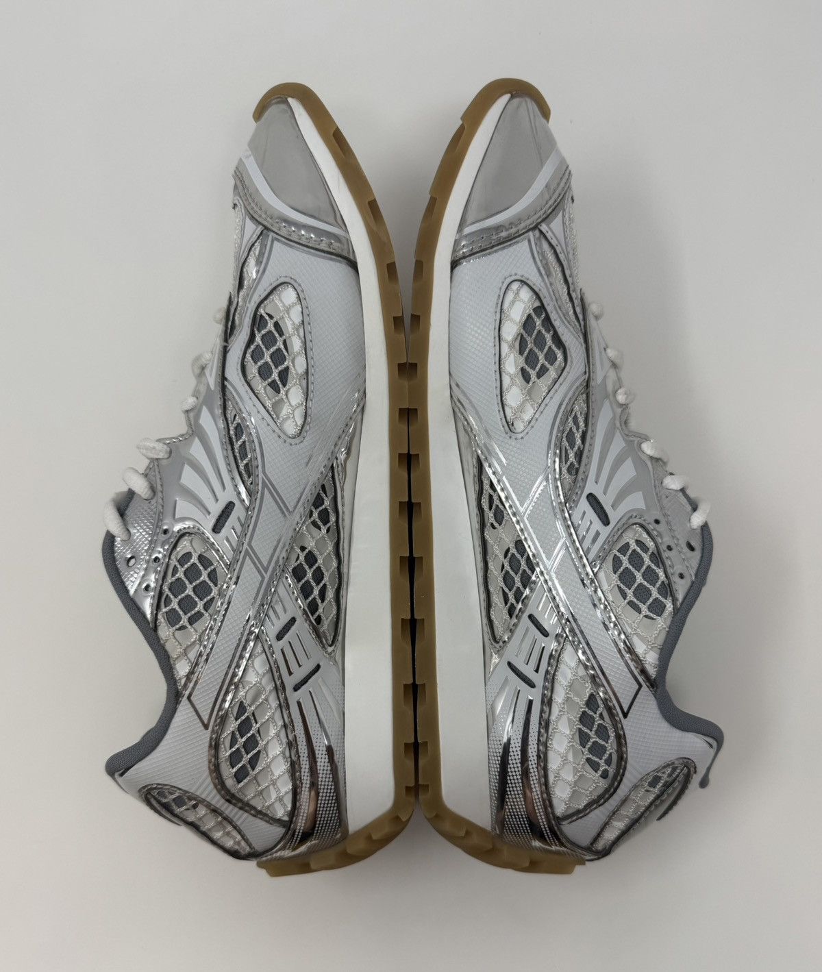 Bottega Veneta Bottega Veneta Orbit Sneaker White/Silver Size US 9 / EU 42 - 4 Thumbnail