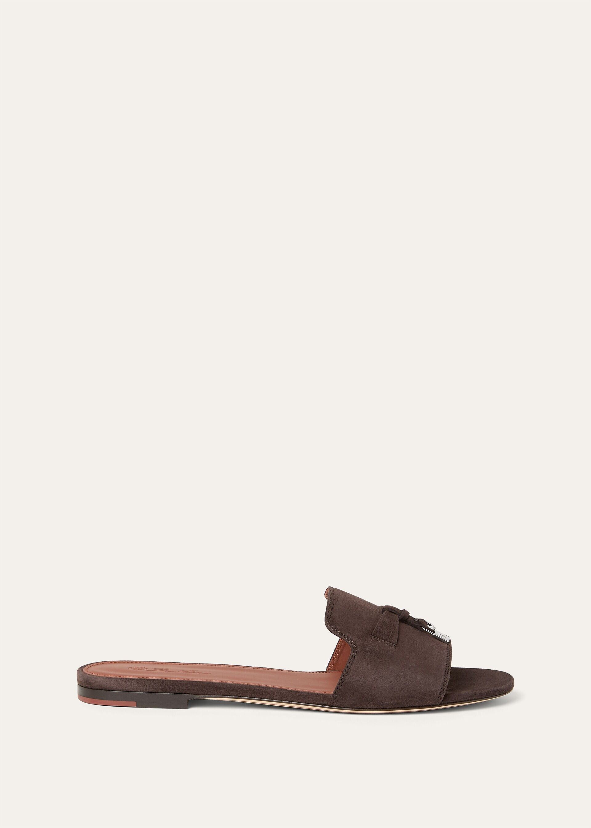 Loro Piana os11x0326 FAI5580 Summer Charms Sandals in Pecora Nera Size US 9 / IT 39 - 1 Thumbnail