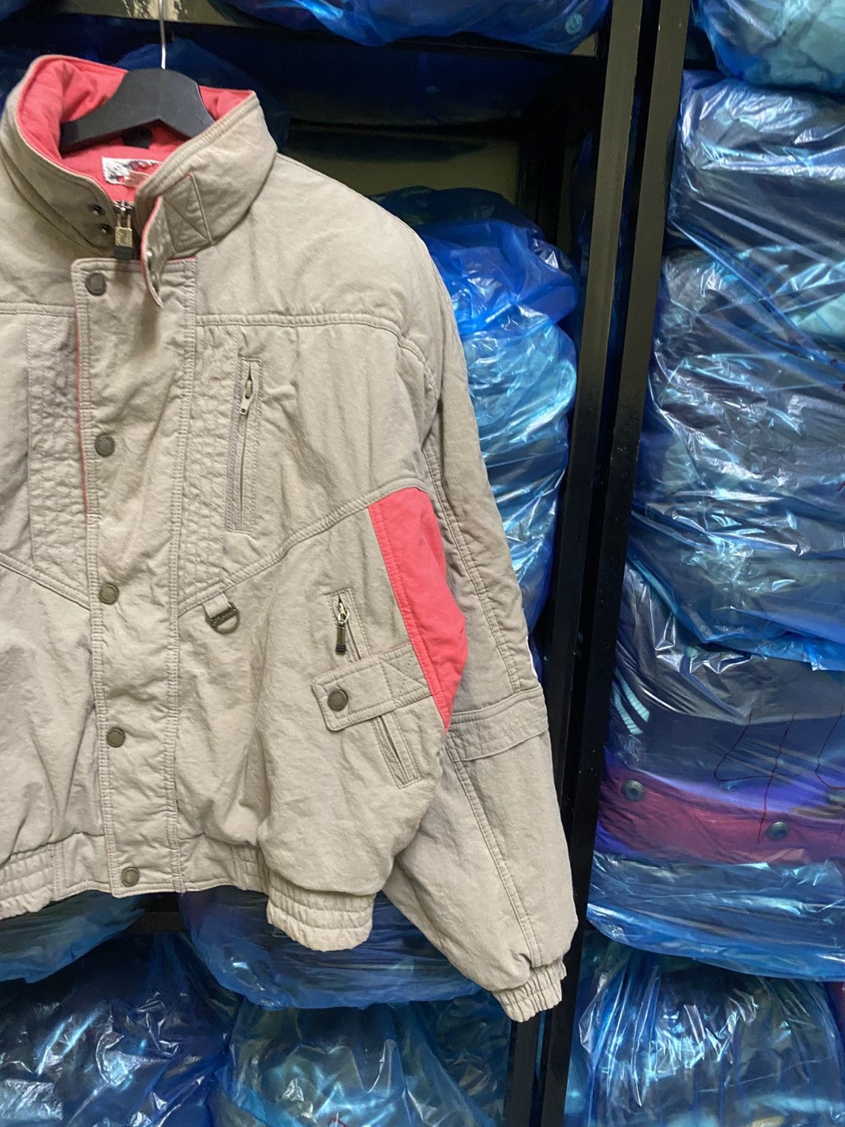 Ellesse Vintage 90s Japan Workwear Bomber Jacket Coral Accents Size US M / EU 48-50 / 2 - 6 Thumbnail