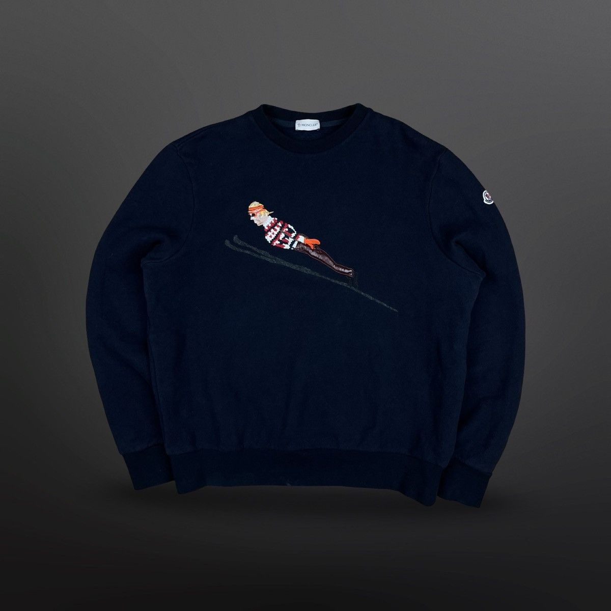 Moncler Moncler Embroidered Sweatshirt – Navy – Size XL Size US XL / EU 56 / 4 - 1 Thumbnail