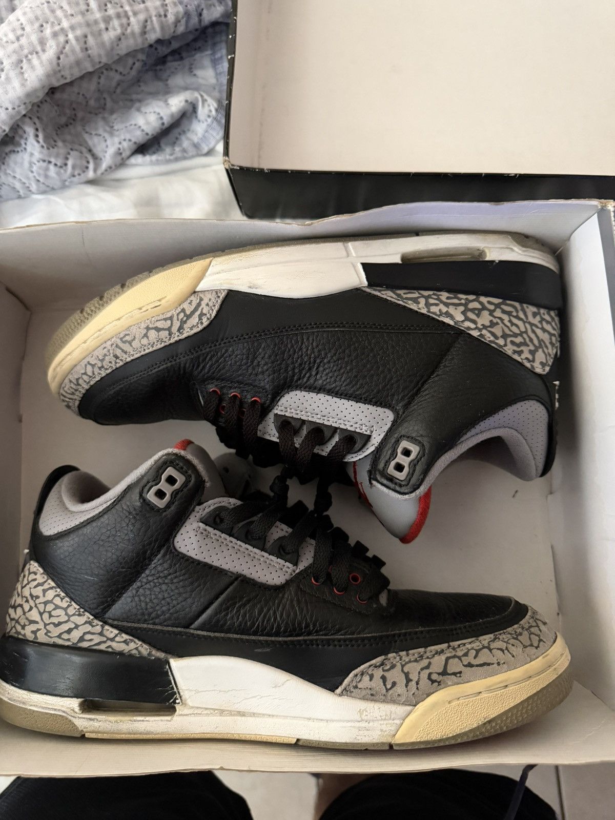 Jordan Brand Black Cement 3s 2018 Size US 10.5 / EU 43-44 - 4 Thumbnail