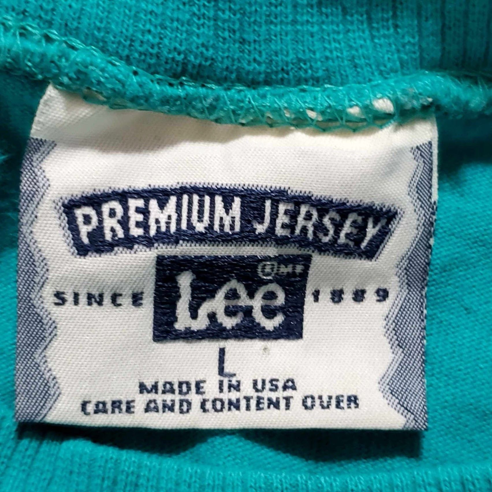 Lee VINTAGE Lee Premium Jersey Long Sleeve T Shirt Large Adult L Blue USA Mens Size US L / EU 52-54 / 3 - 2 Thumbnail