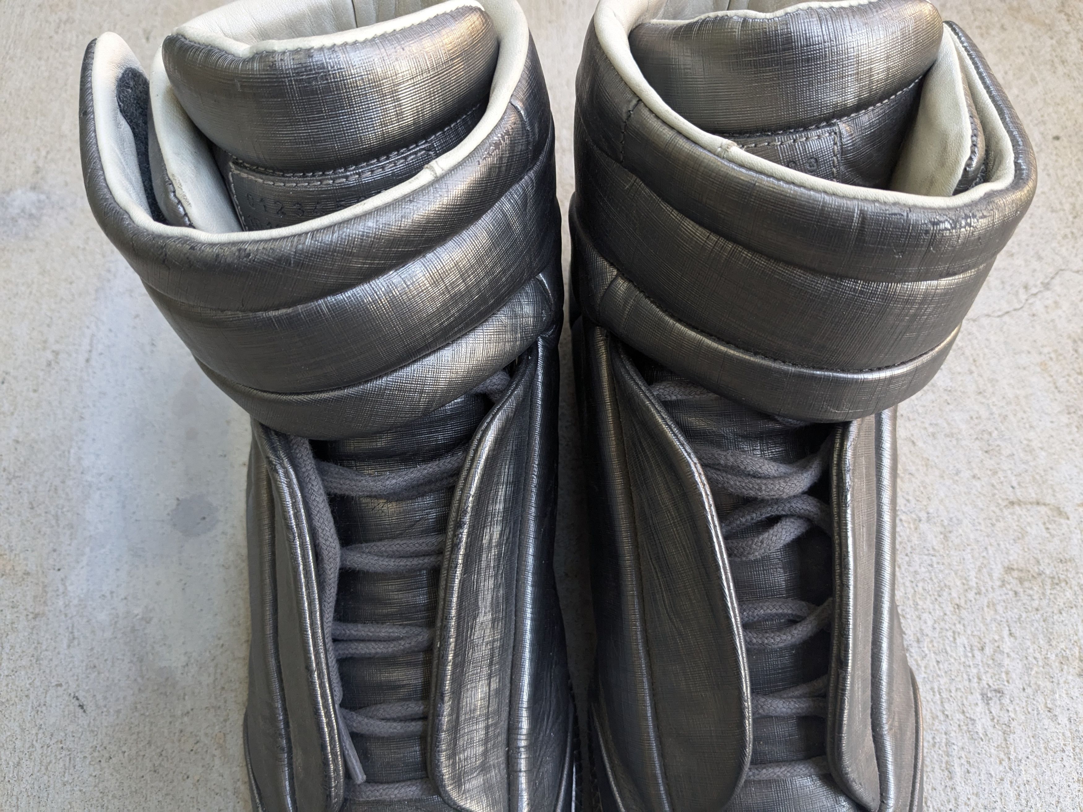 Maison Margiela Maison Margiela Future Silver 10 43 High Tops Leather Size US 10 / EU 43 - 8 Thumbnail