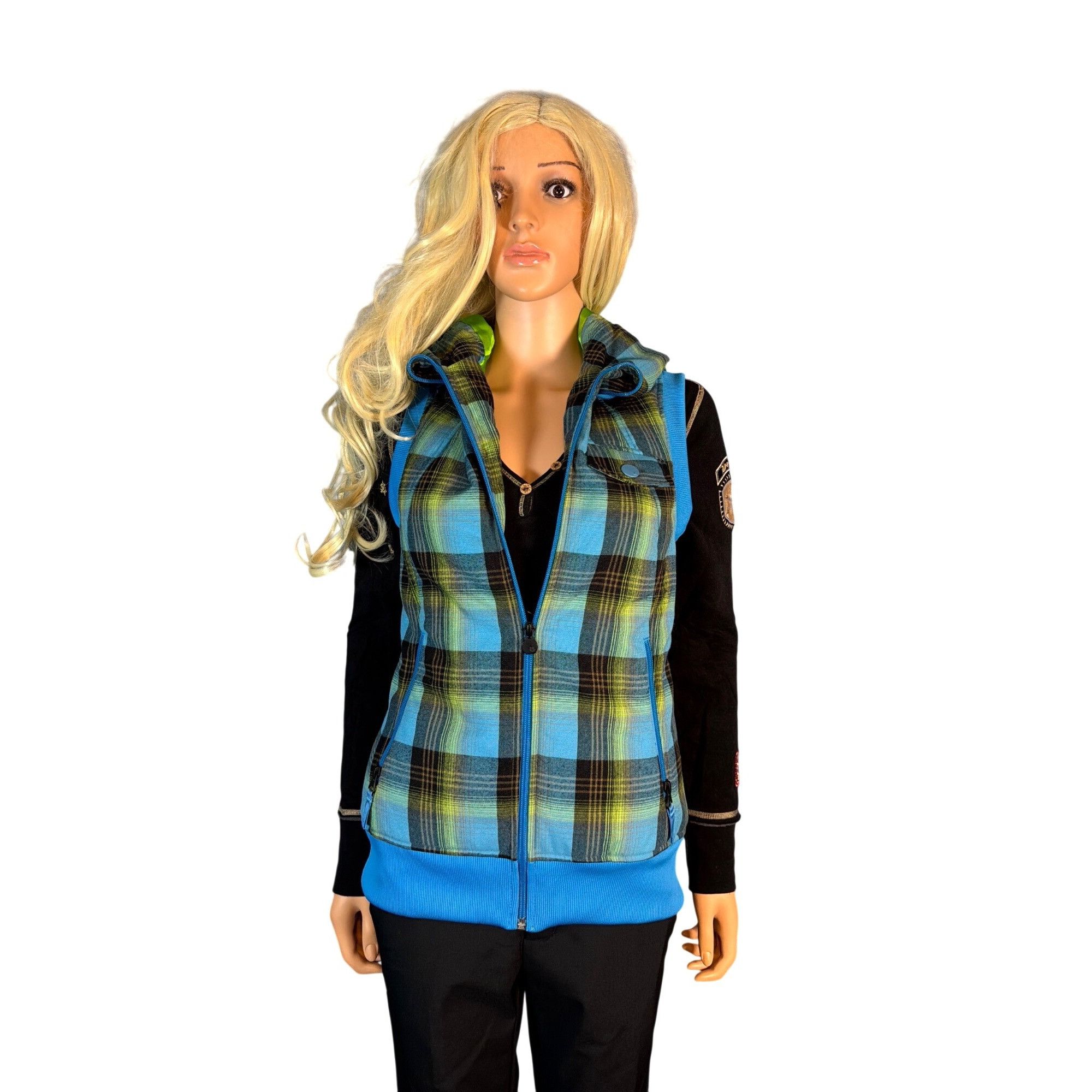 Burton Burton Dryride Vest Women’s S Blue Green Plaid Zip Up Hoodie Size S / US 4 / IT 40 - 10 Thumbnail