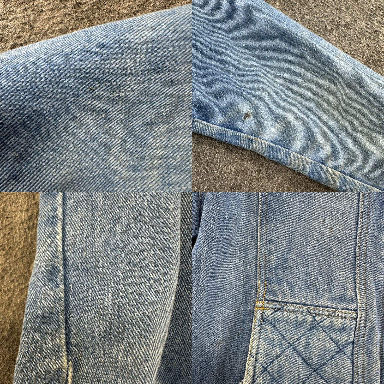 Denime VINTAGE Brittania Jacket Womens S Blue Hoodie Denim Jean Flannel Lined 70s Size S / US 4 / IT 40 - 8 Thumbnail