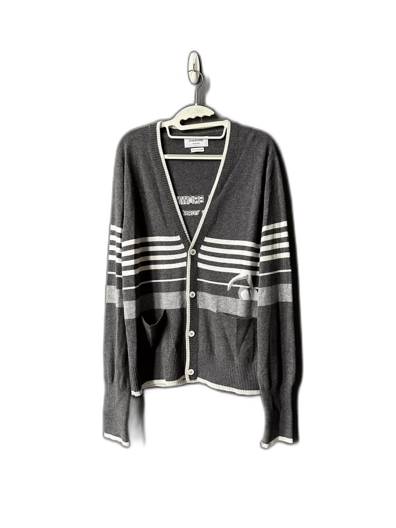 Thom Browne Thom Browne Striped Cashmere Cardigan Size US S / EU 44-46 / 1 - 1 Thumbnail