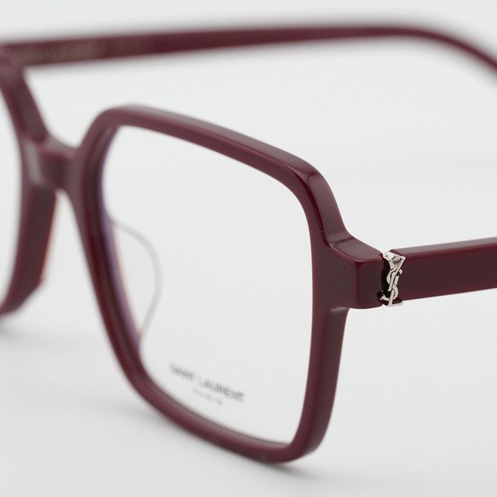 Gucci Saint Laurent SL M139 006 Square Eyeglasses Dark Red 54mm Size ONE SIZE - 3 Thumbnail