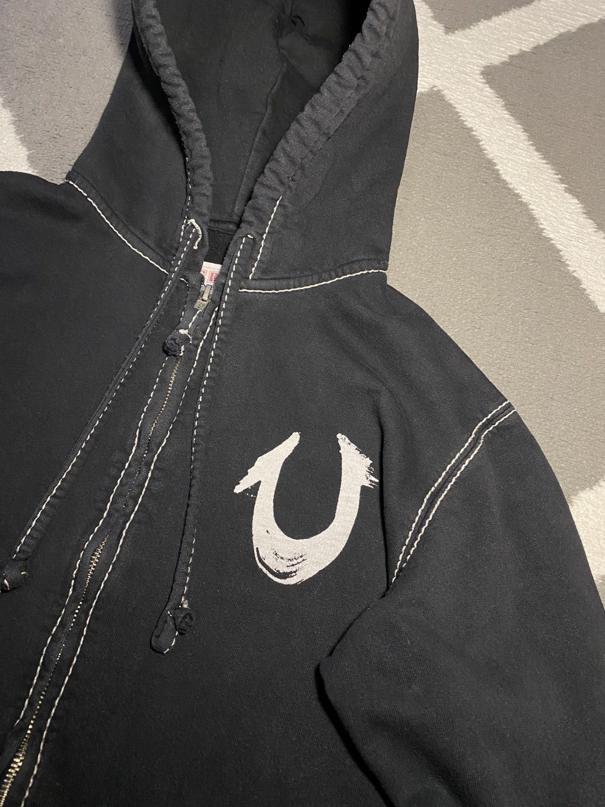 Vintage Y2K True Religion Thick Stitch Classic Hoodie Zip Up