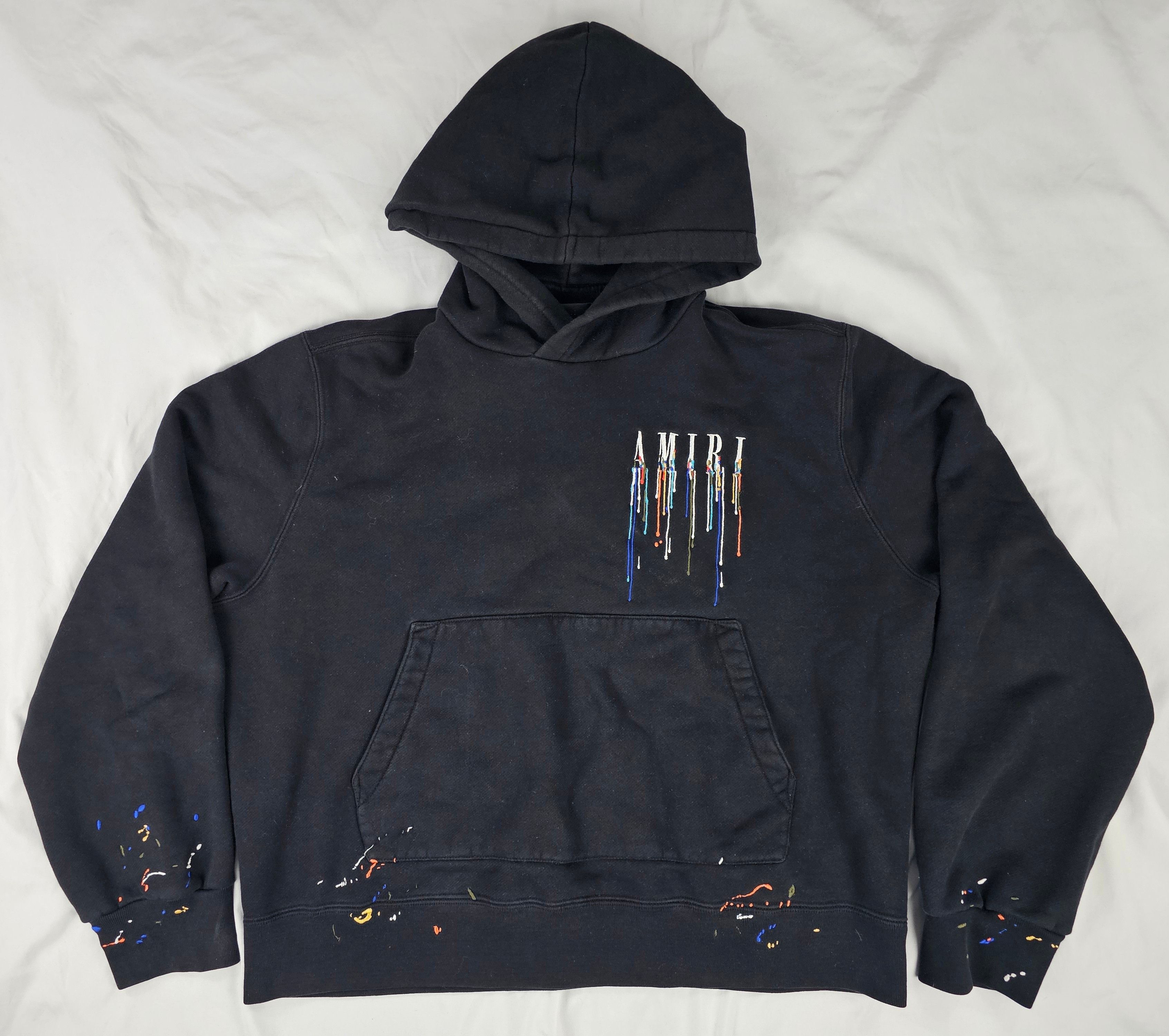 Amiri AMIRI Embroidered Paint Drip Core Logo Hoodie Pre-owned Size US XL / EU 56 / 4 - 1 Thumbnail