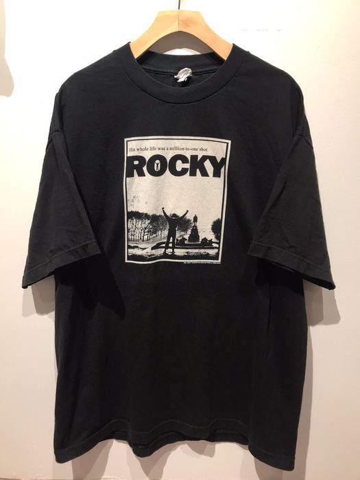 Maglietta Uomo Donna Rocky Balboa Vintage Logo – Boxer Sly Stallone In Posizione Da Combattimento