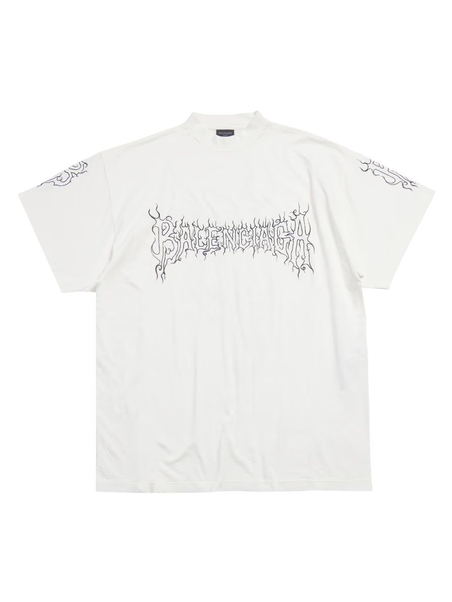 Balenciaga o1in1g0625 Darkwave T-Shirt Oversized in White Size US L / EU 52-54 / 3 - 1 Preview