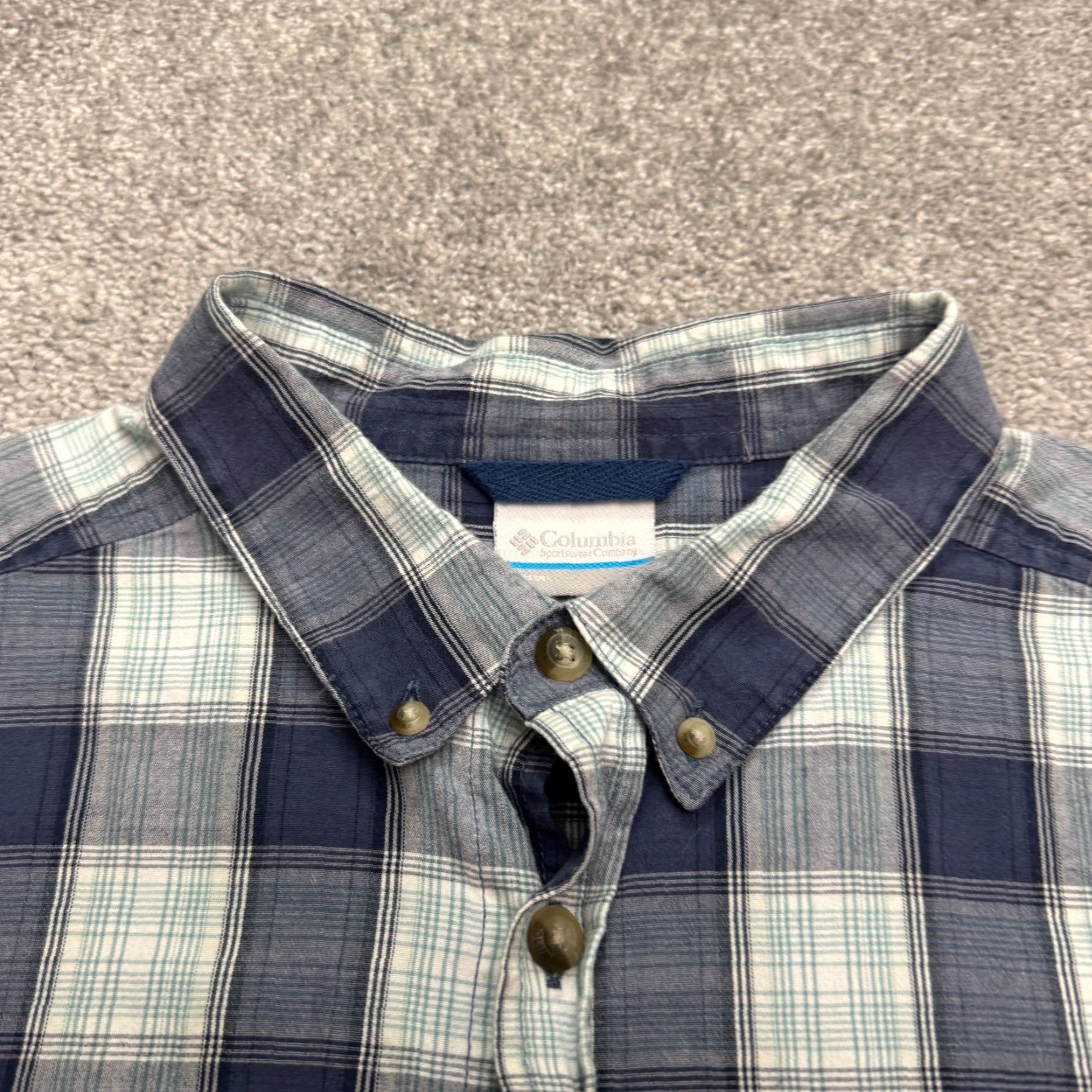 Vintage Columbia Shirt Mens Large Blue Plaid Button-Up Long Sleeve Cotton Outdoor Top Size US L / EU 52-54 / 3 - 3 Thumbnail