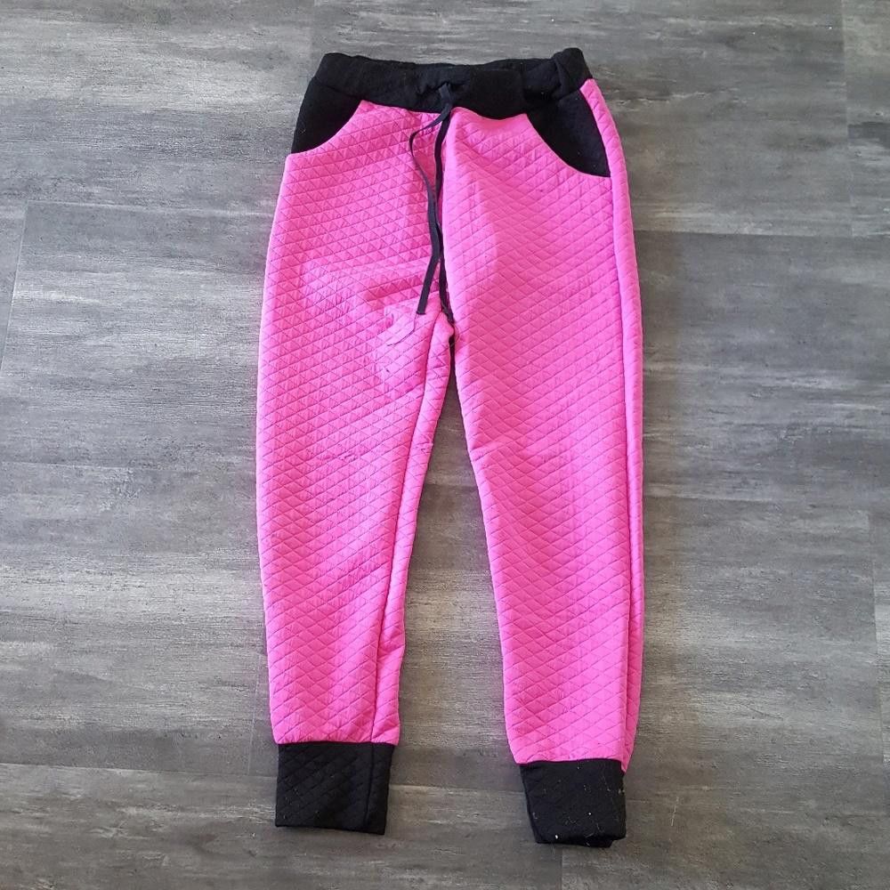 Designer Pink Black Tufted Thrill Sweats Size 28" / US 6 / IT 42 - 1 Thumbnail