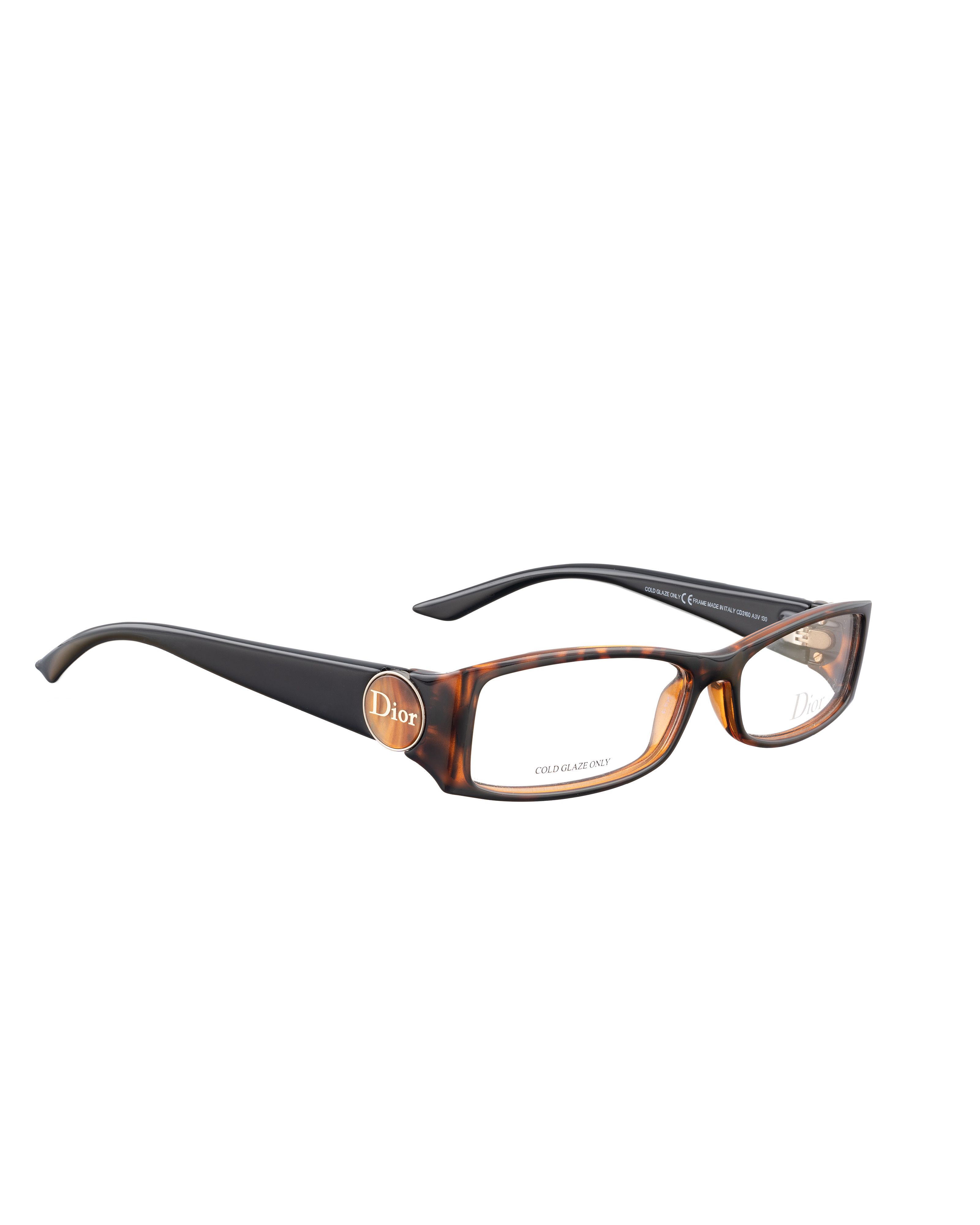 Dior Dior 00s Brown Plastic Glasses with Circle Logo Size ONE SIZE - 2 Thumbnail