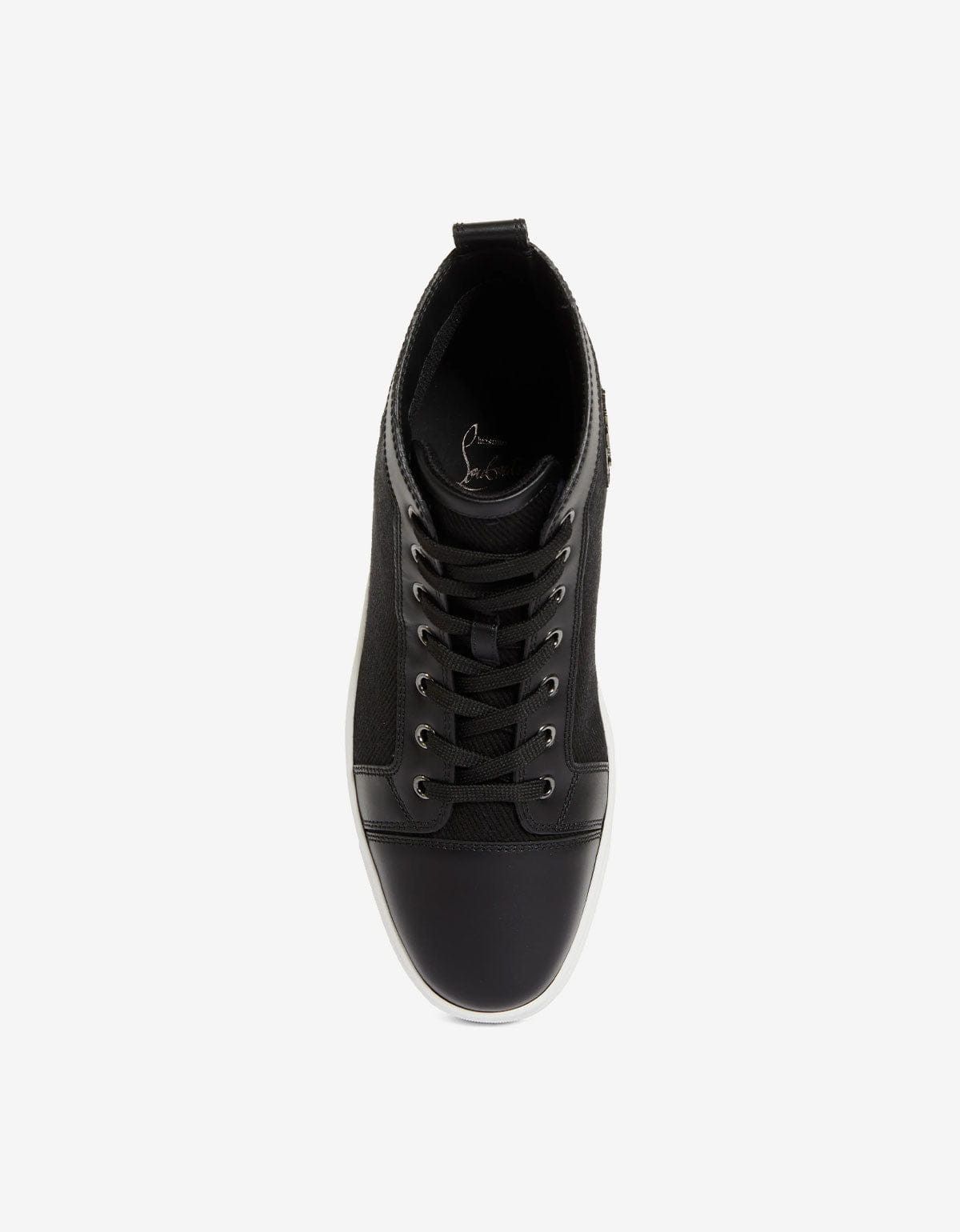 Christian Louboutin Christian Louboutin Black Louis Flat Mesh High Top Trainers Size US 11 / EU 44 - 4 Thumbnail