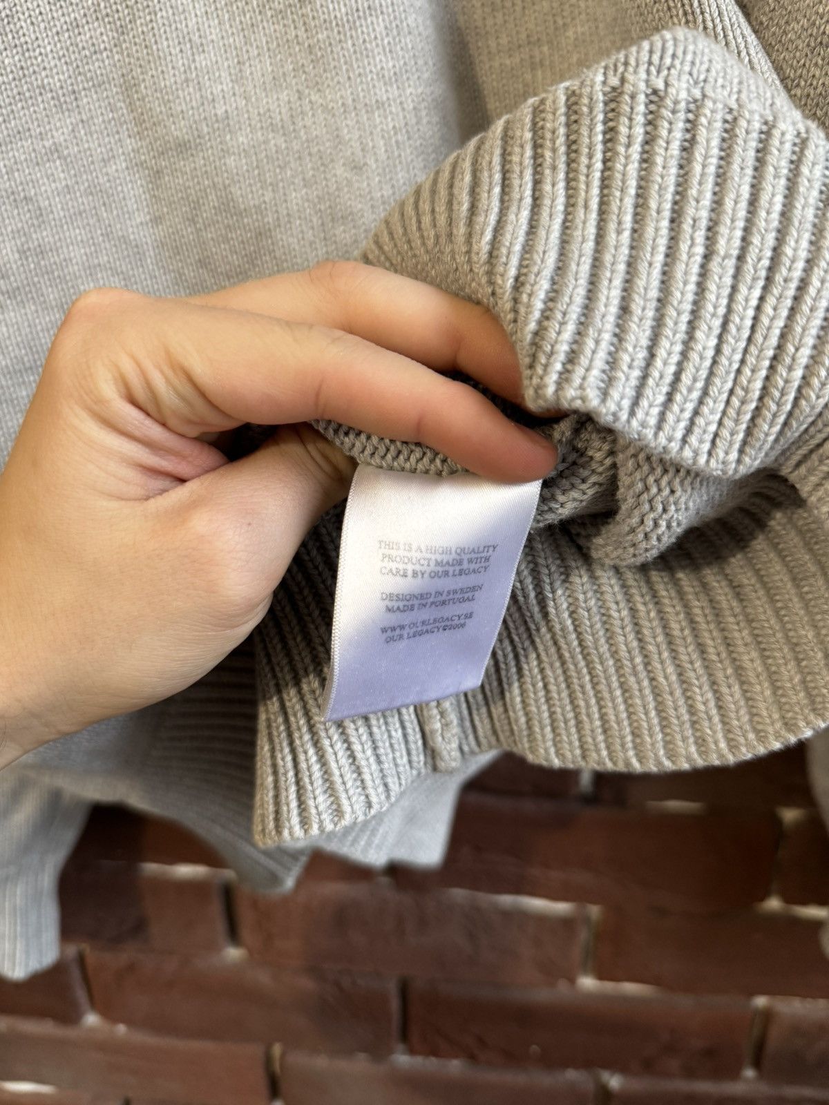 Our Legacy Rare Our Legacy Grey Heavy Knit 50 L Luxury Designer Size US L / EU 52-54 / 3 - 6 Thumbnail