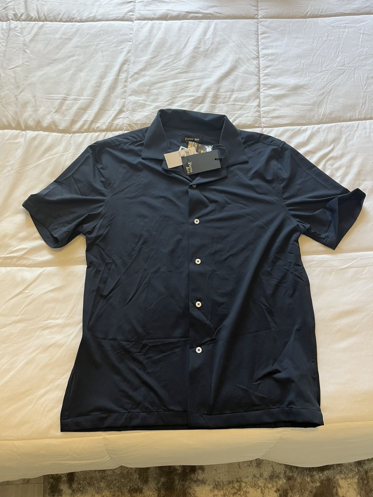 Other New Porter & Ash Premium Stretch Navy Button Down Shirt Size US XL / EU 56 / 4 - 2 Thumbnail