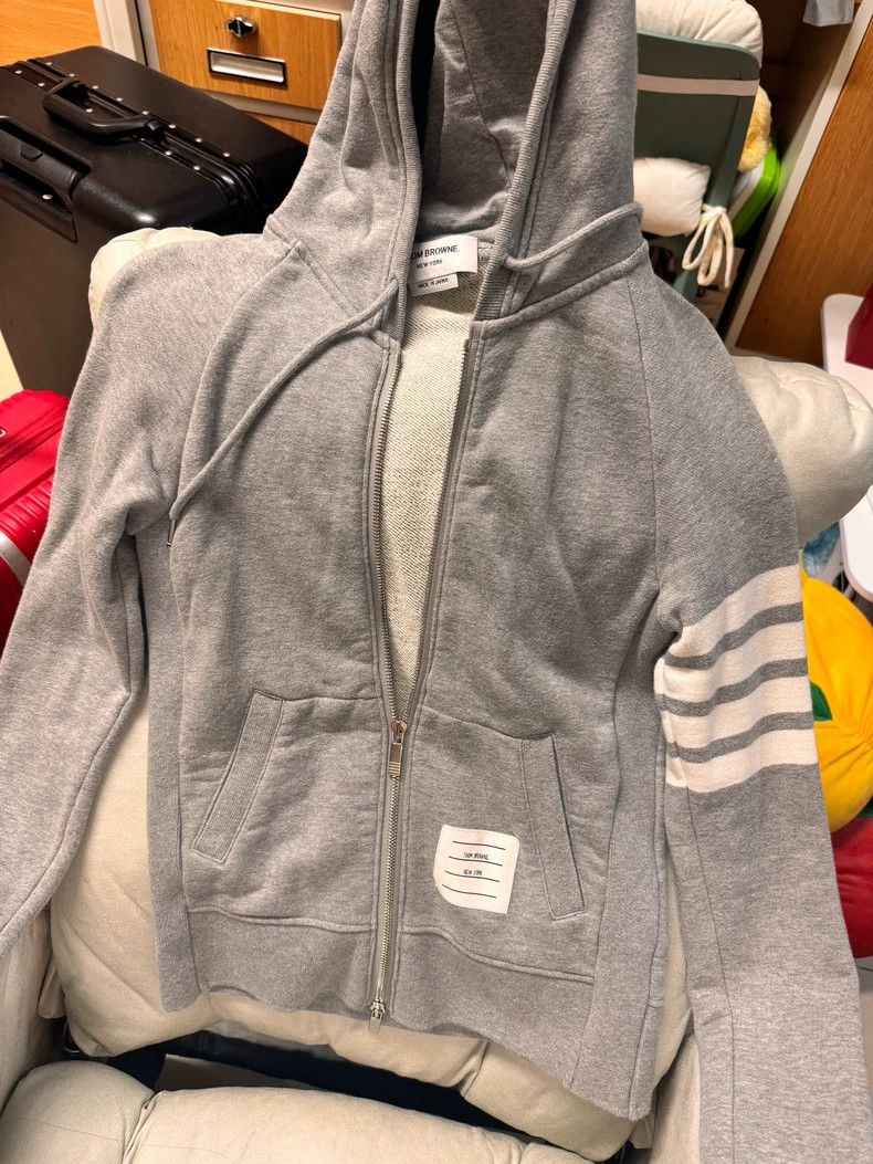 Thom Browne Thom Browne Grey hoodie Size US XXS / EU 40 - 3 Thumbnail