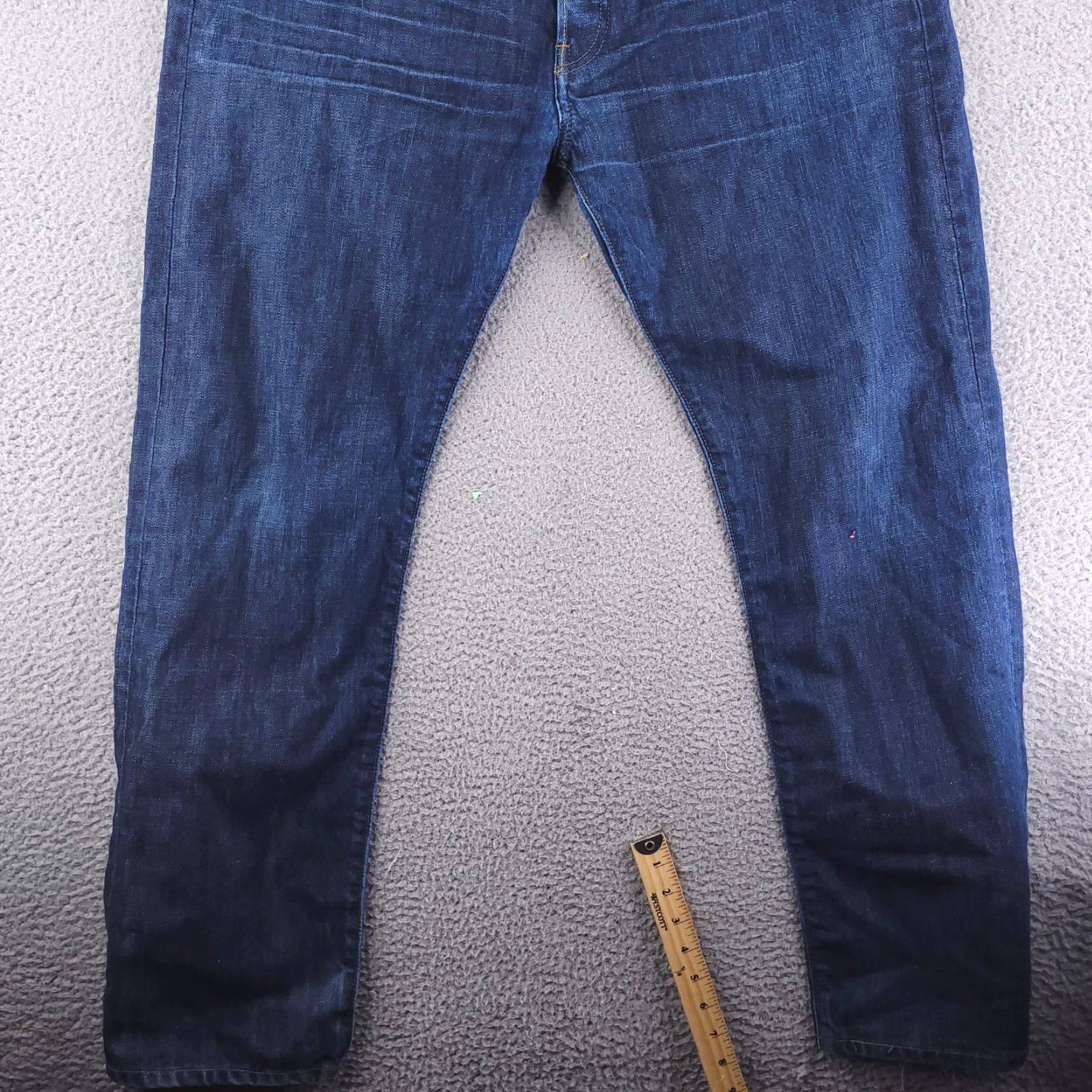 Levi's Levi's Jeans Mens Regular 38x31 Blue Dark Cotton Denim Button Fly Jeans Men 38 31 Blue Dark Cotton Regular Straight Mens Size US 38 / EU 54 - 6 Thumbnail