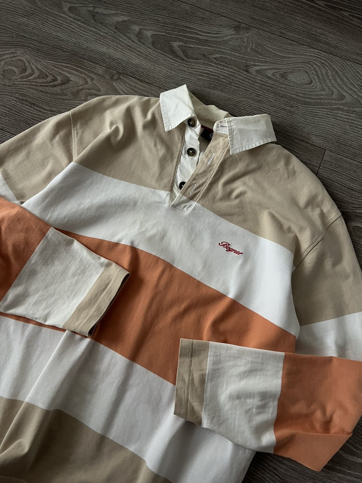 Bogner Vintage Bogner Embroidere Logo Polo Long Sleeve Tee Size US L / EU 52-54 / 3 - 19 Thumbnail
